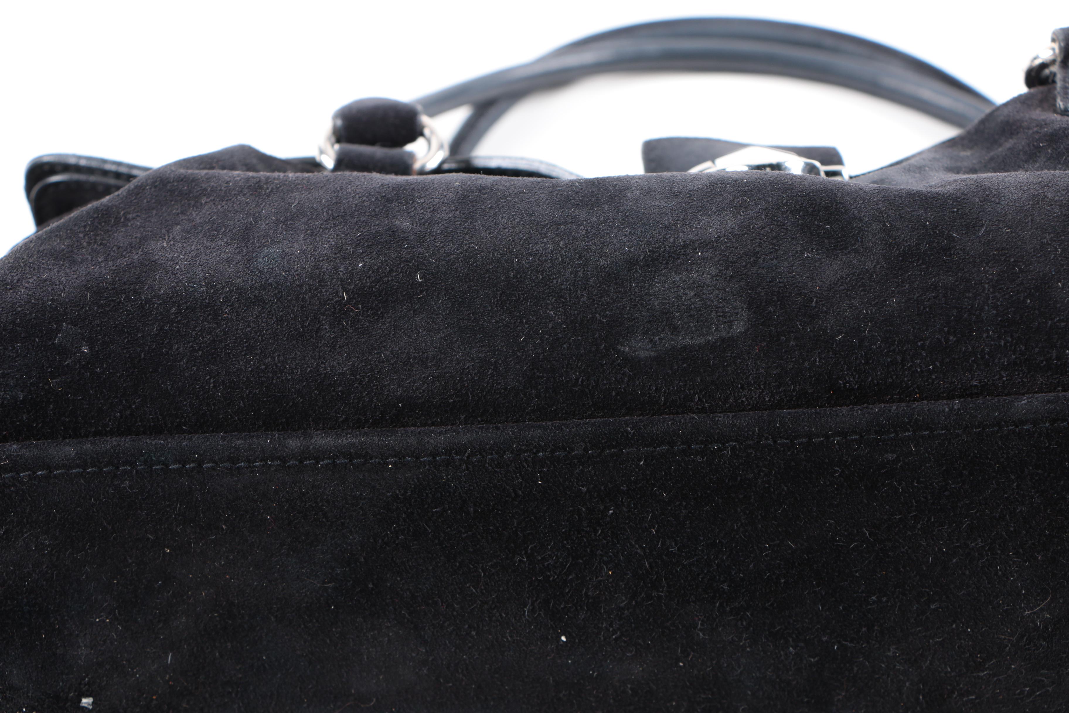 Prada Black Suede Handbag