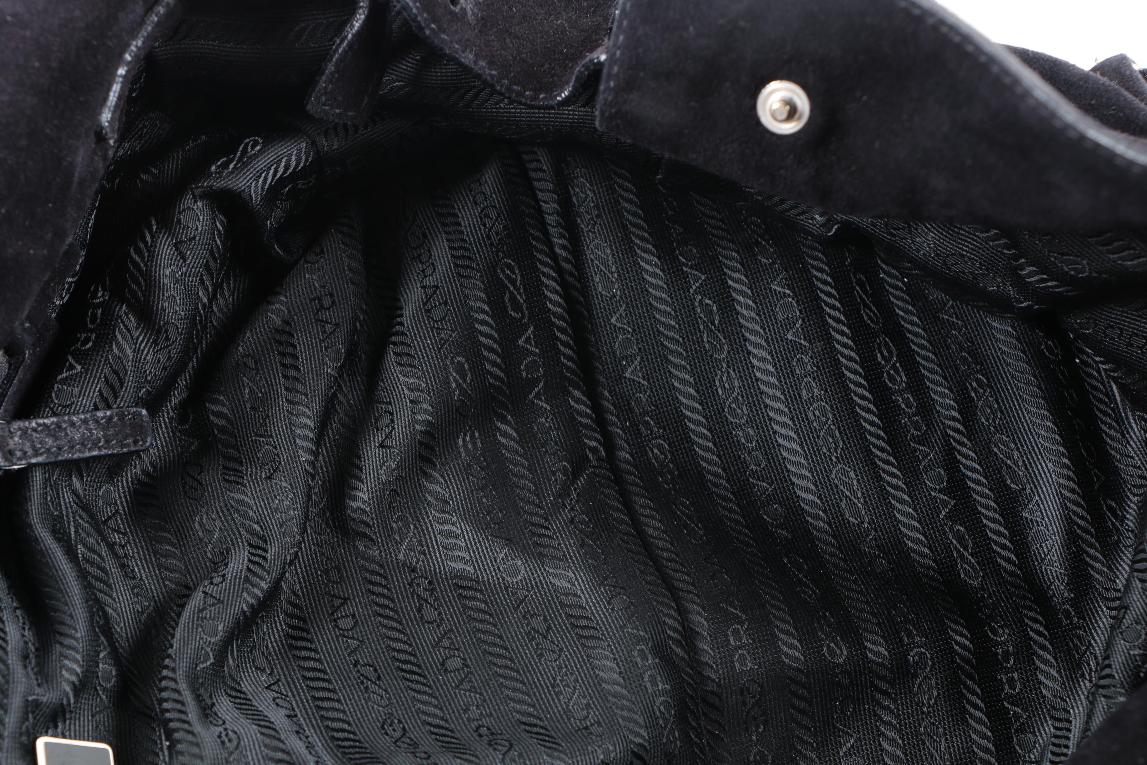 Prada Black Suede Handbag