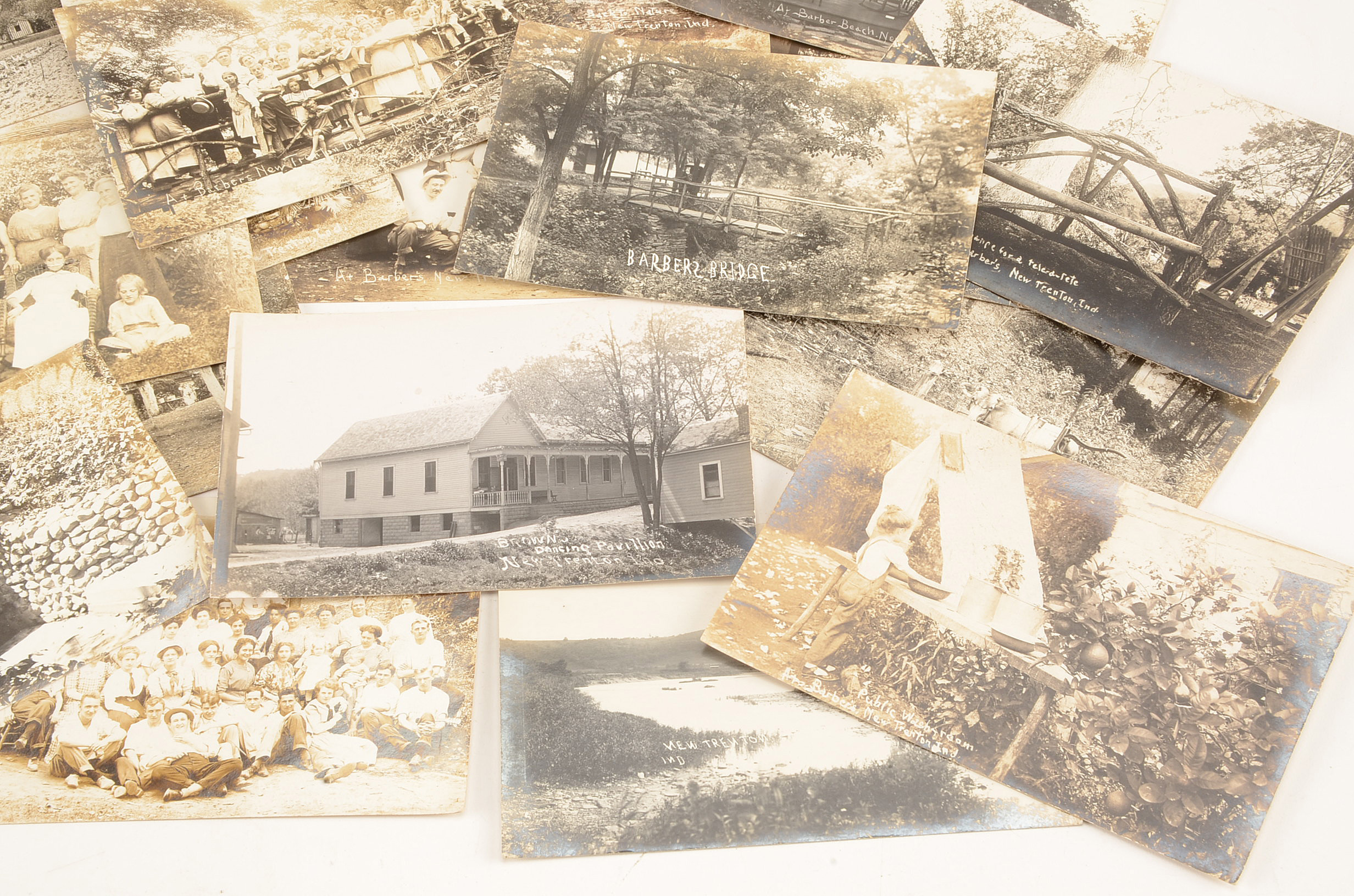 Antique Postcards of Barber's Resort in New Trenton, Indiana