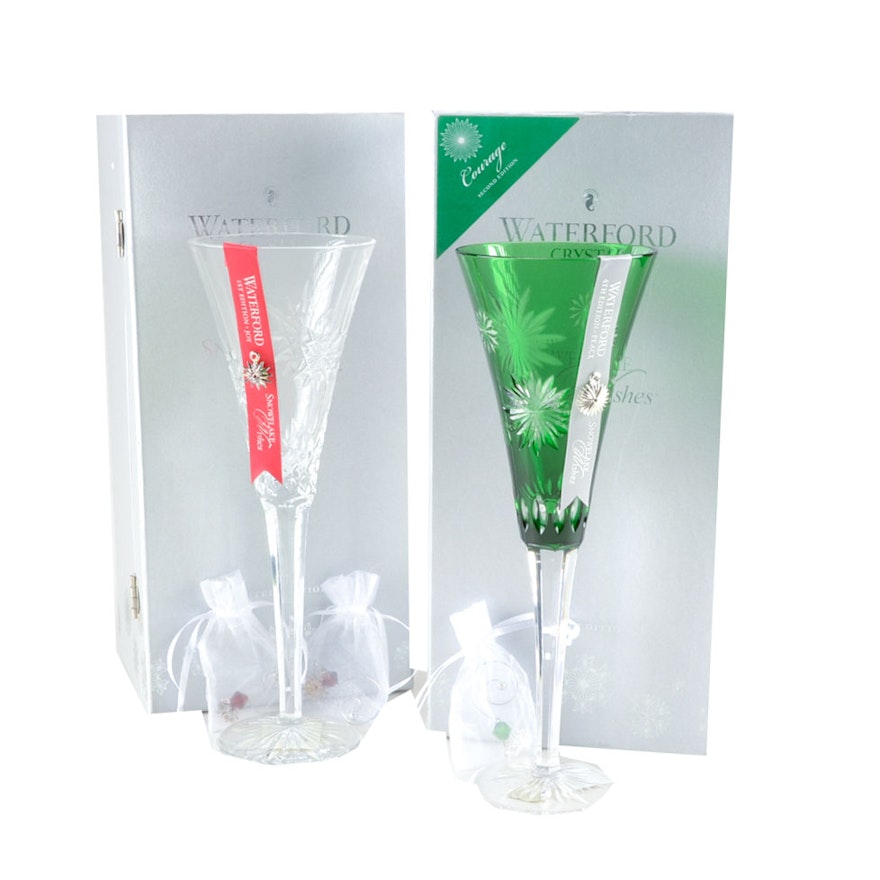 Waterford Crystal "Snowflake Wishes" Champagne Flutes