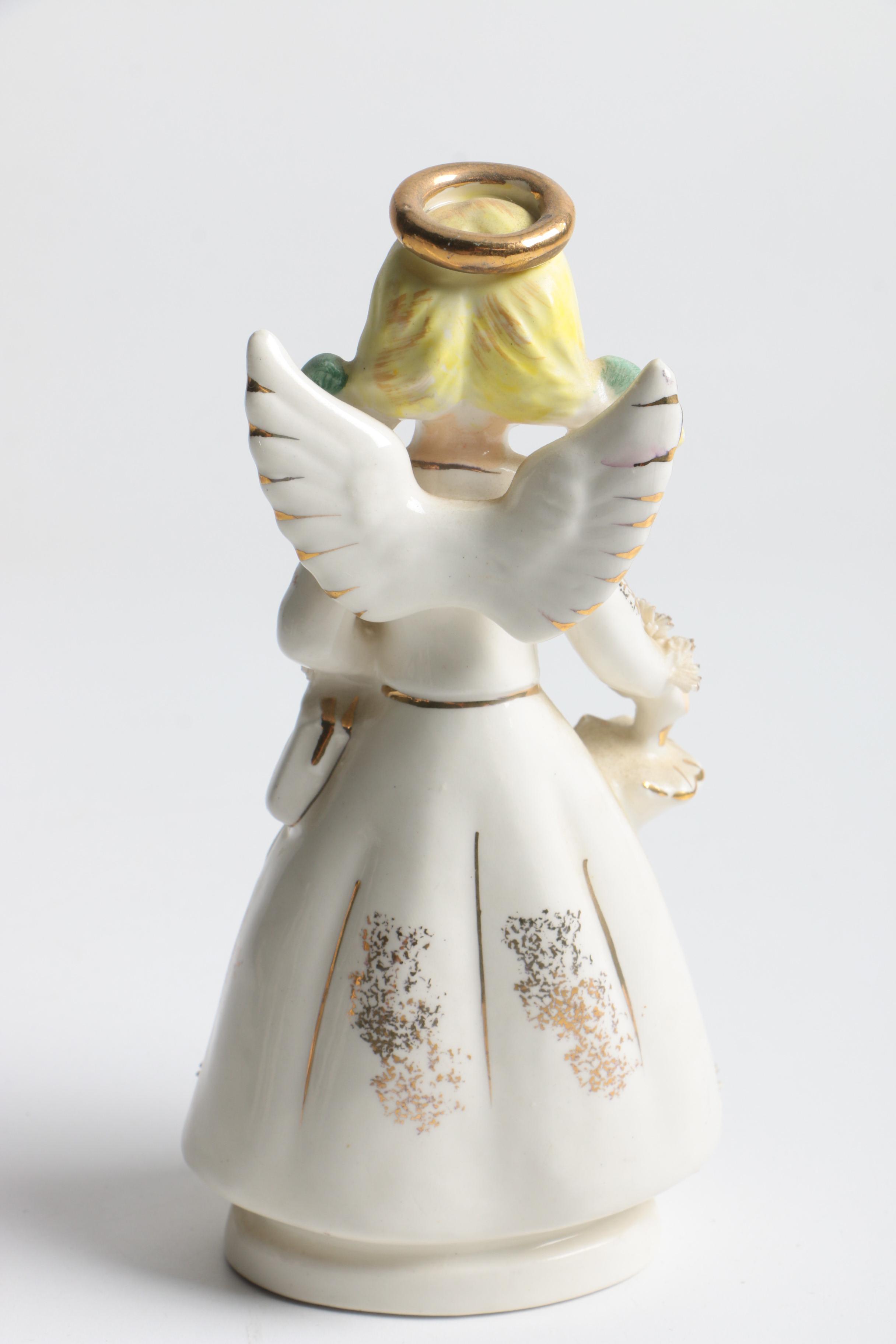 Vintage Ceramic Angel for the Month Figurines