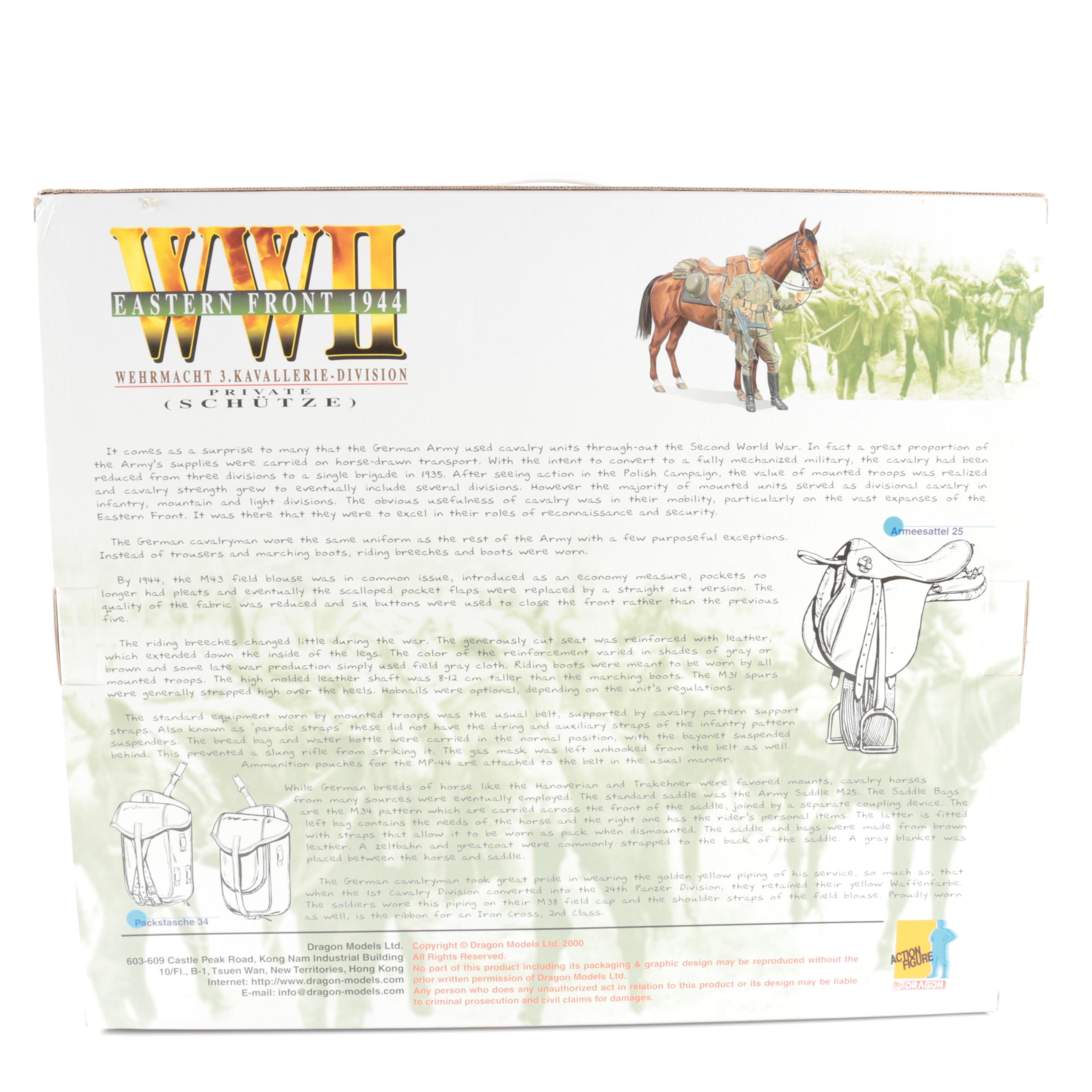 WWII German Soldier with Horse Action Figure