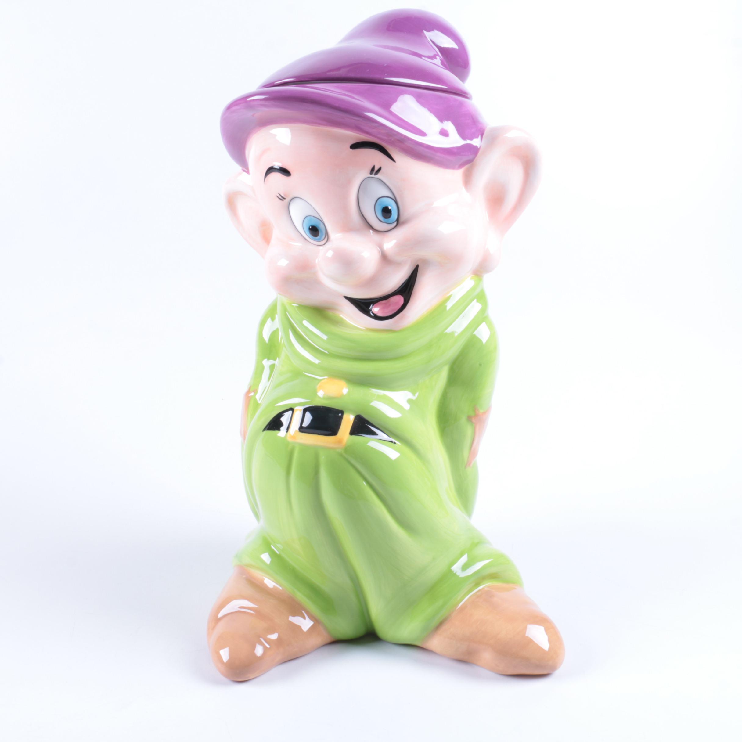 Snow White's Dopey Character Cookie Jar