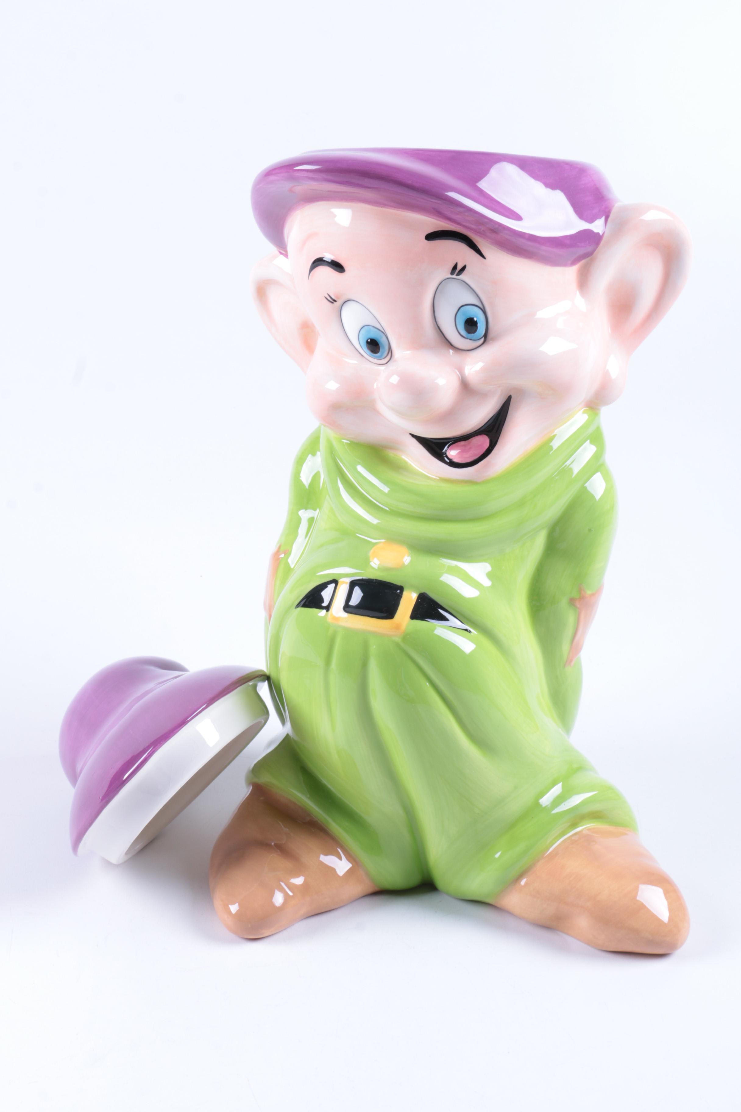 Snow White's Dopey Character Cookie Jar