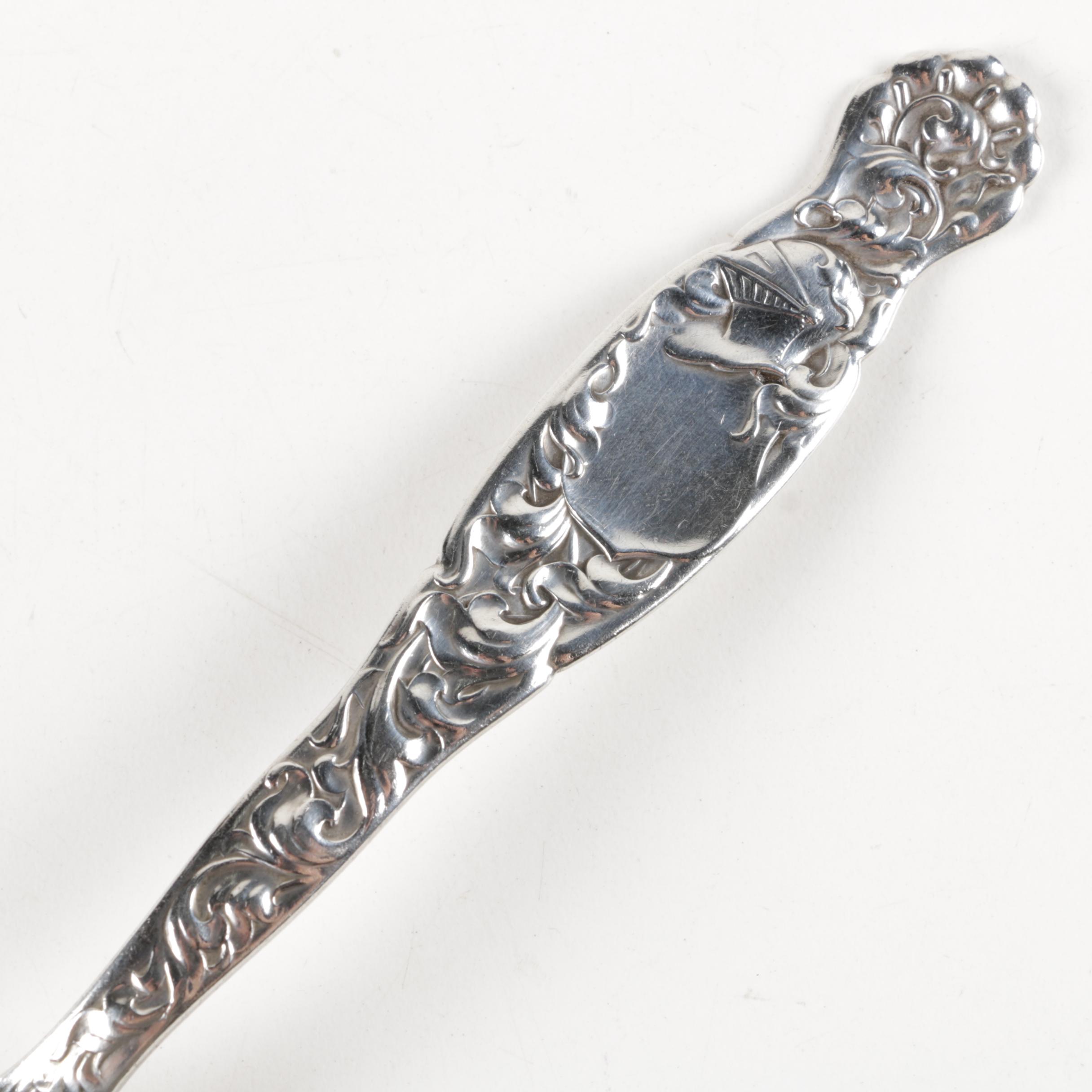 Whiting Manufacturing Co. "Heraldic" Sterling Silver Serving Spoon