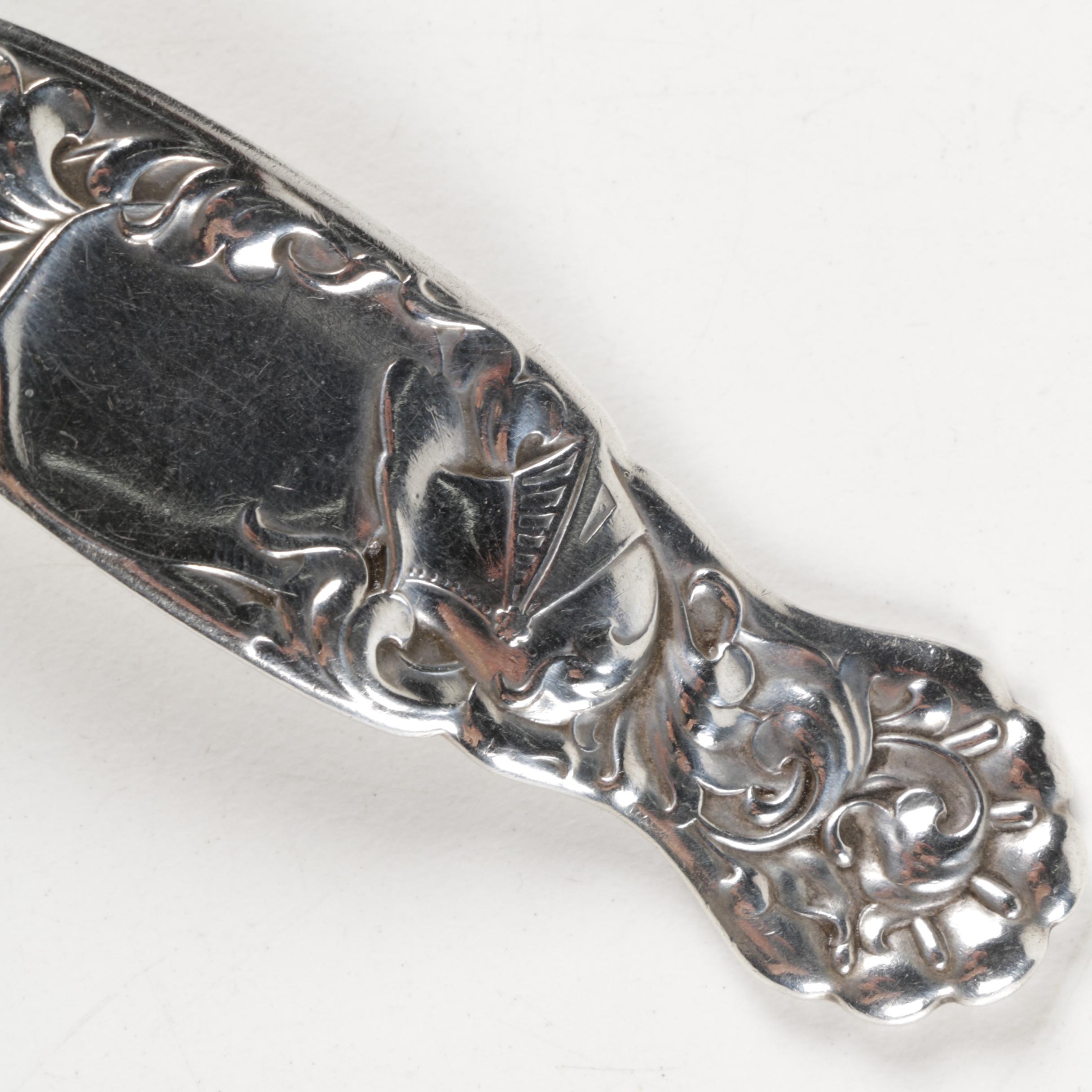 Whiting Manufacturing Co. "Heraldic" Sterling Silver Serving Spoon