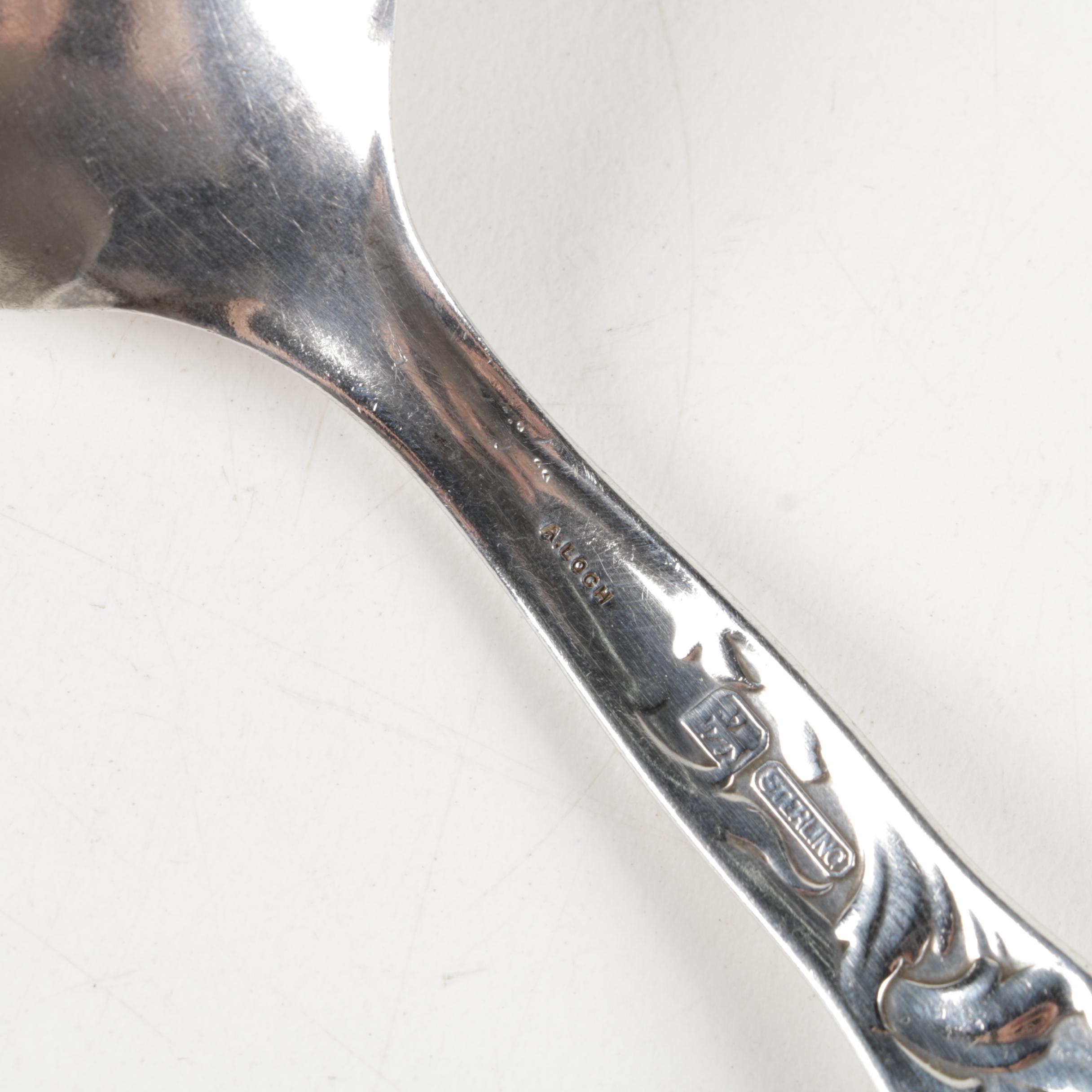 Whiting Manufacturing Co. "Heraldic" Sterling Silver Serving Spoon