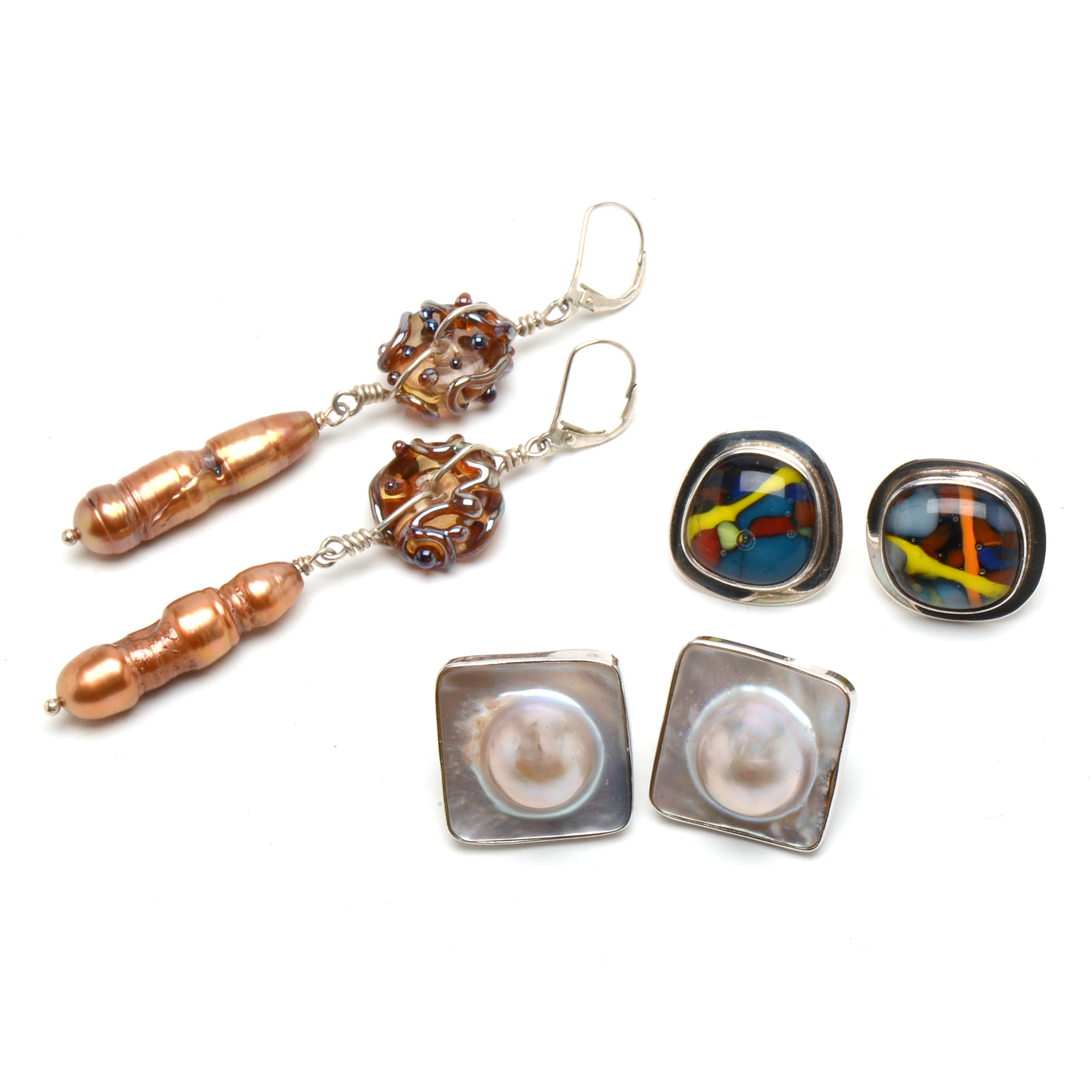 Contemporary Sterling Silver Earrings with Lucas Lameth