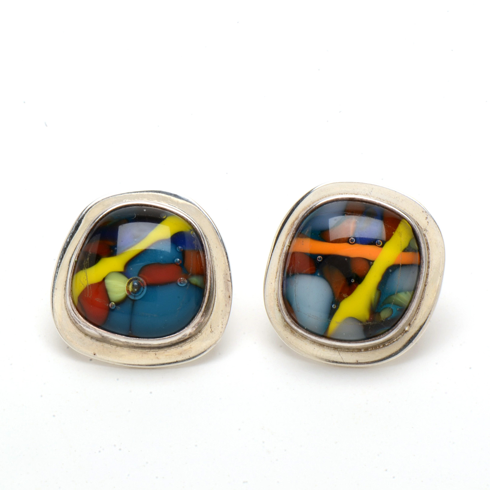Contemporary Sterling Silver Earrings with Lucas Lameth