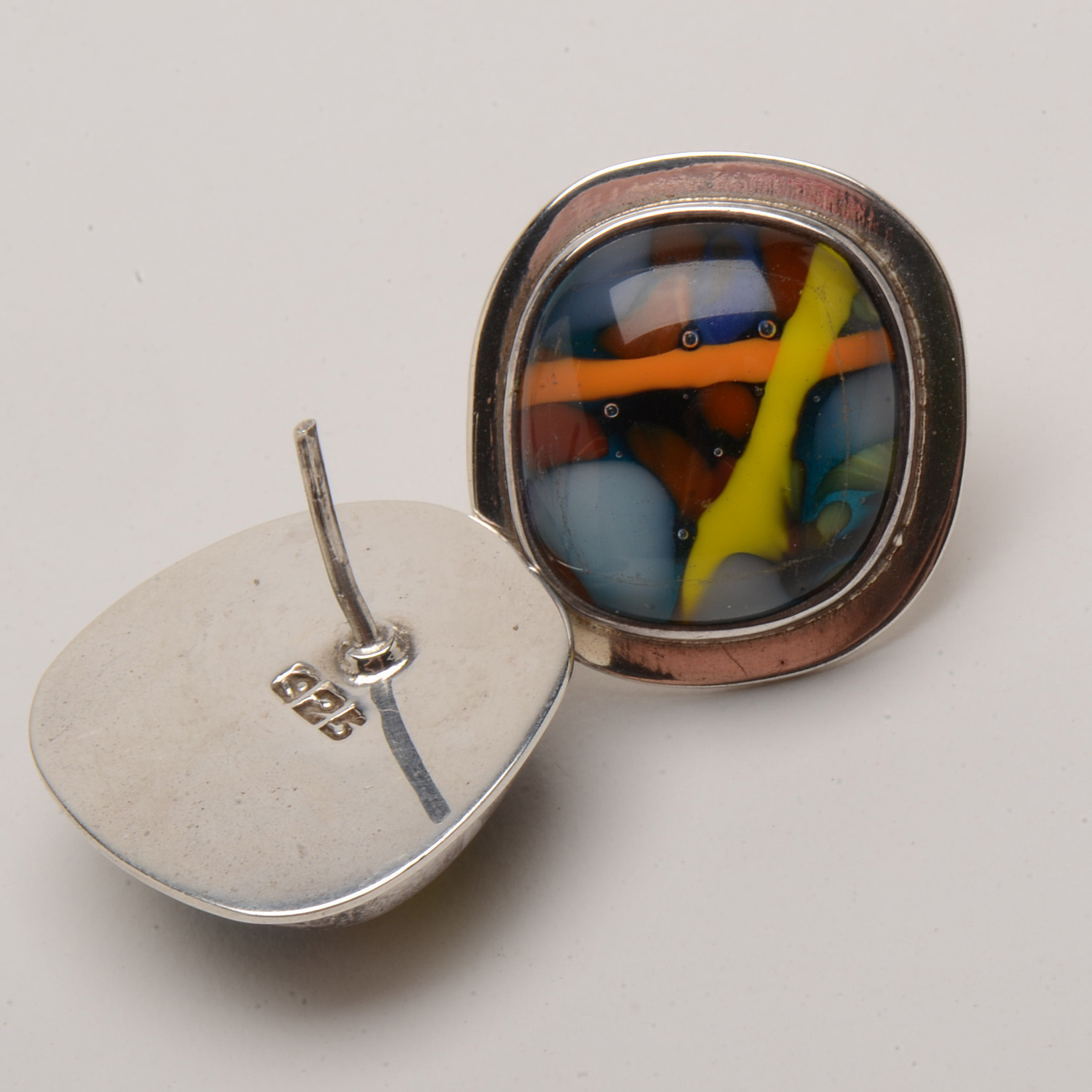 Contemporary Sterling Silver Earrings with Lucas Lameth