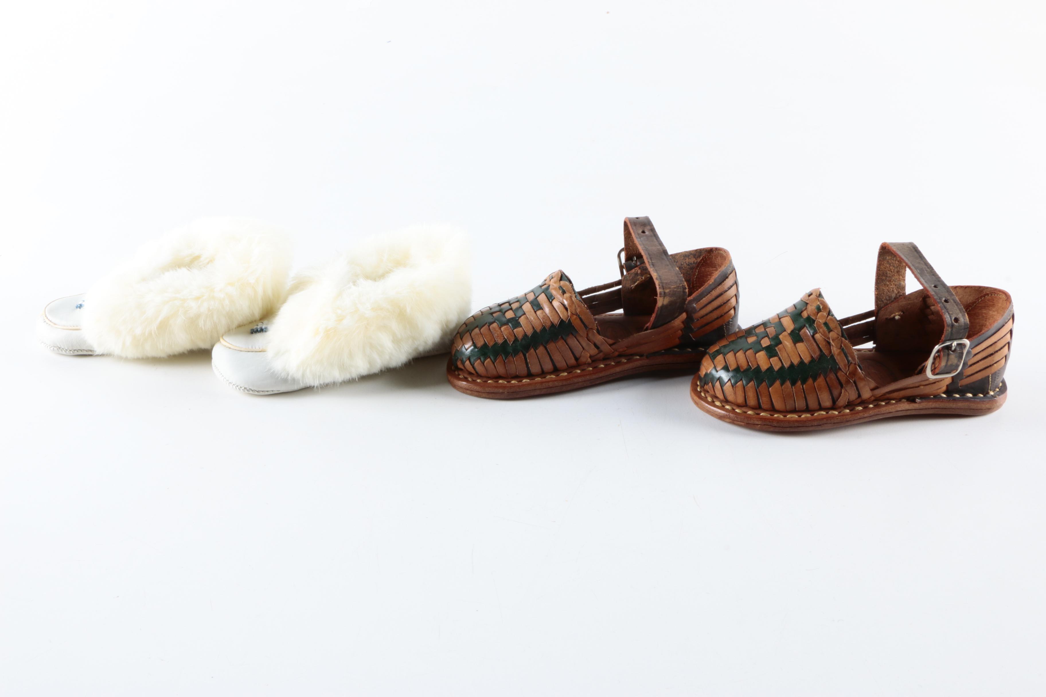 Collection of Baby Shoes Including Vintage