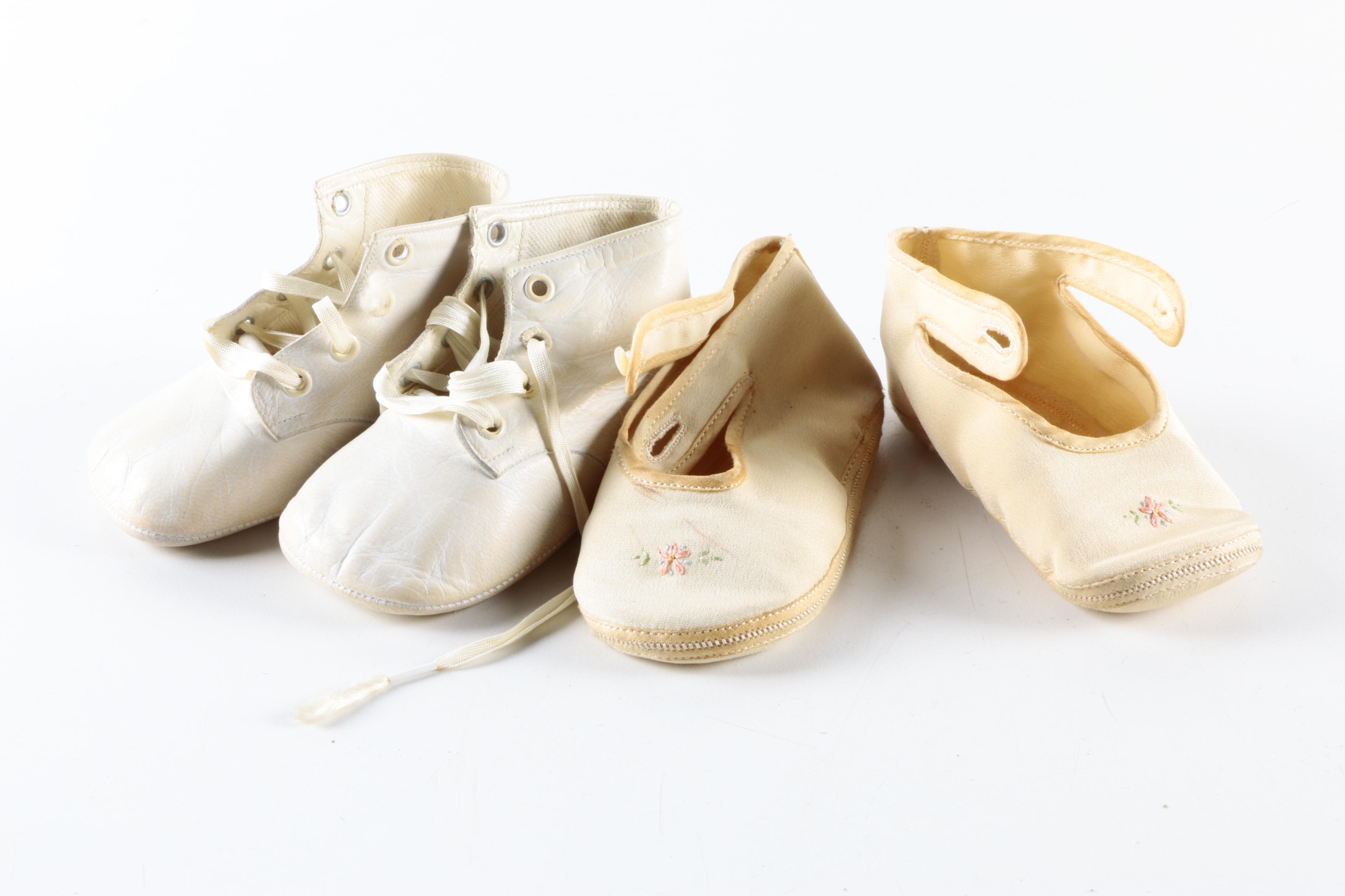 Collection of Baby Shoes Including Vintage