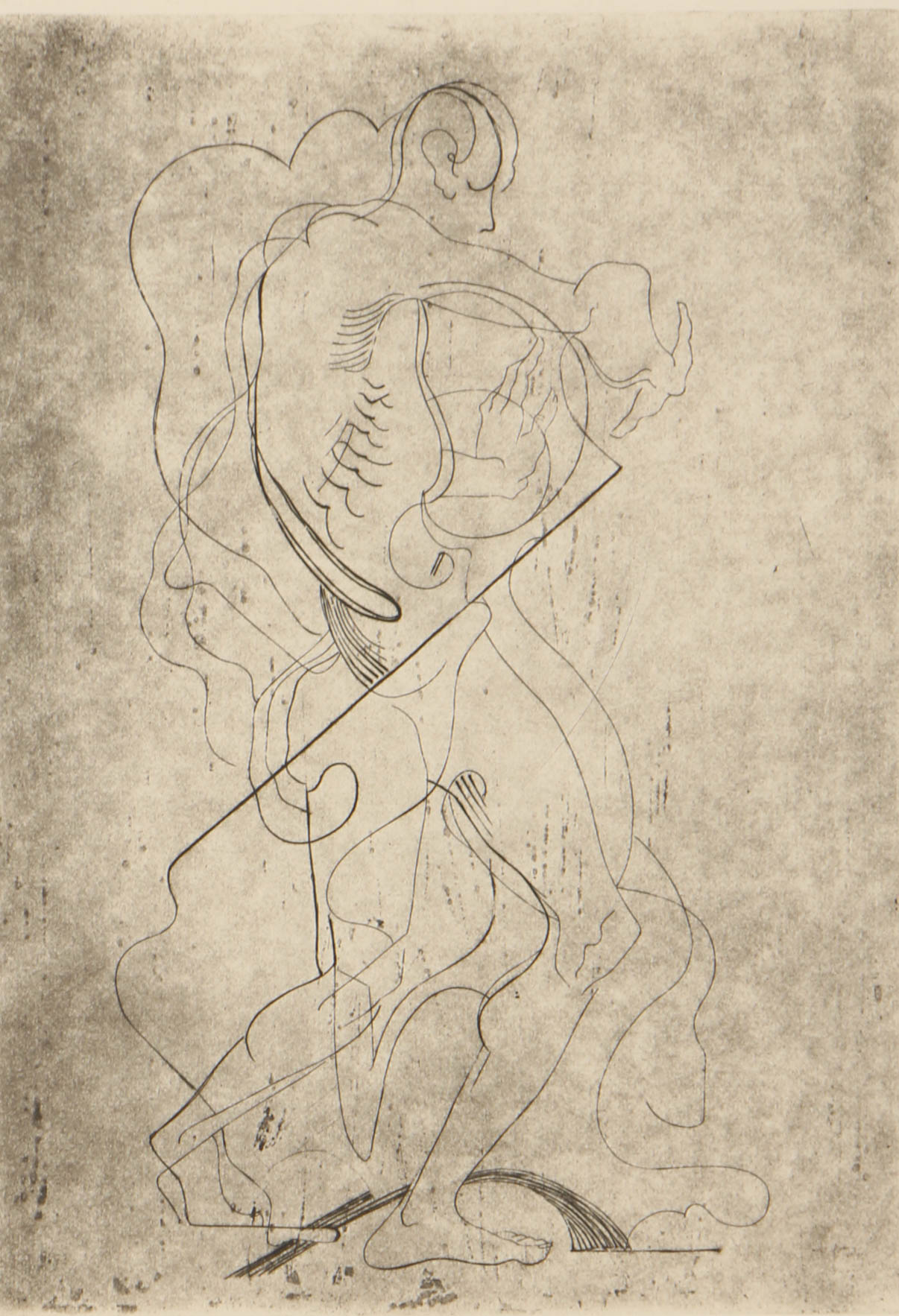 Arthur Helwig Etching"The Dancer"