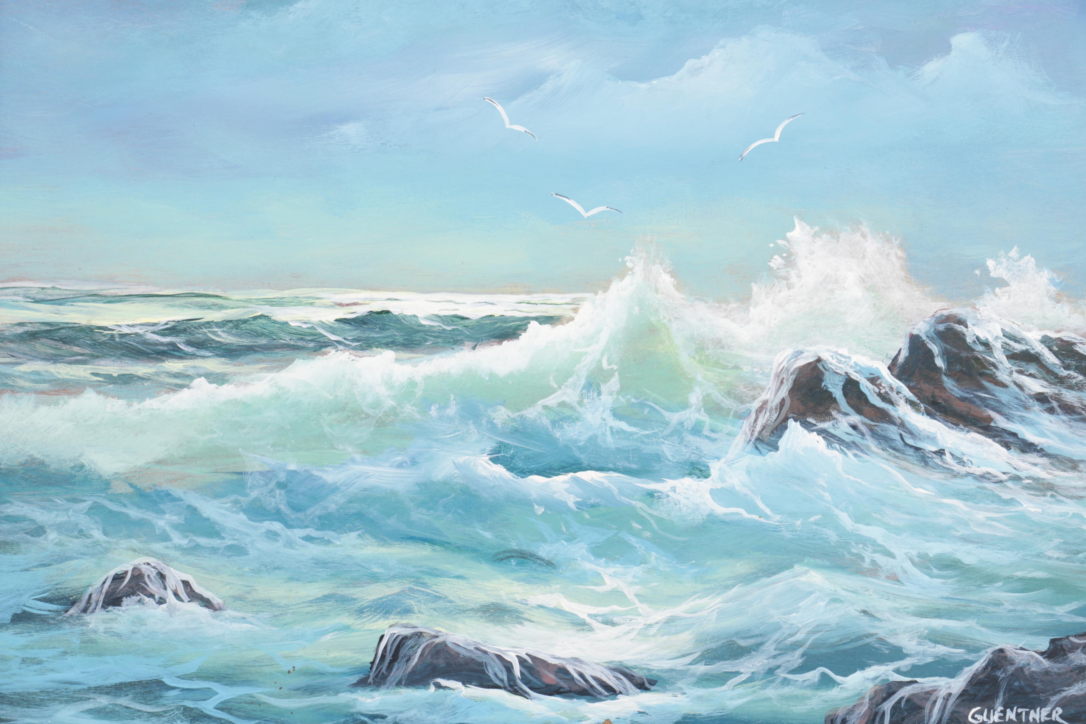 Guentner Oil on Panel Seascape