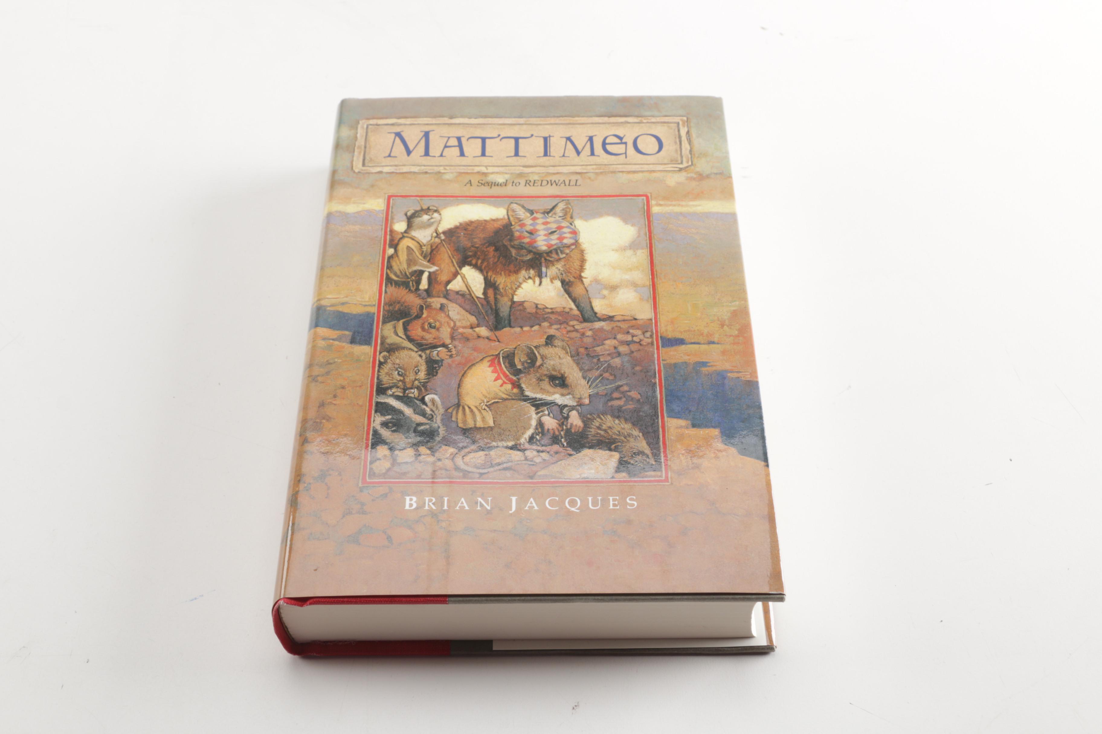 Five "Redwall" Series Books by Brian Jacques Including a Signed Copy