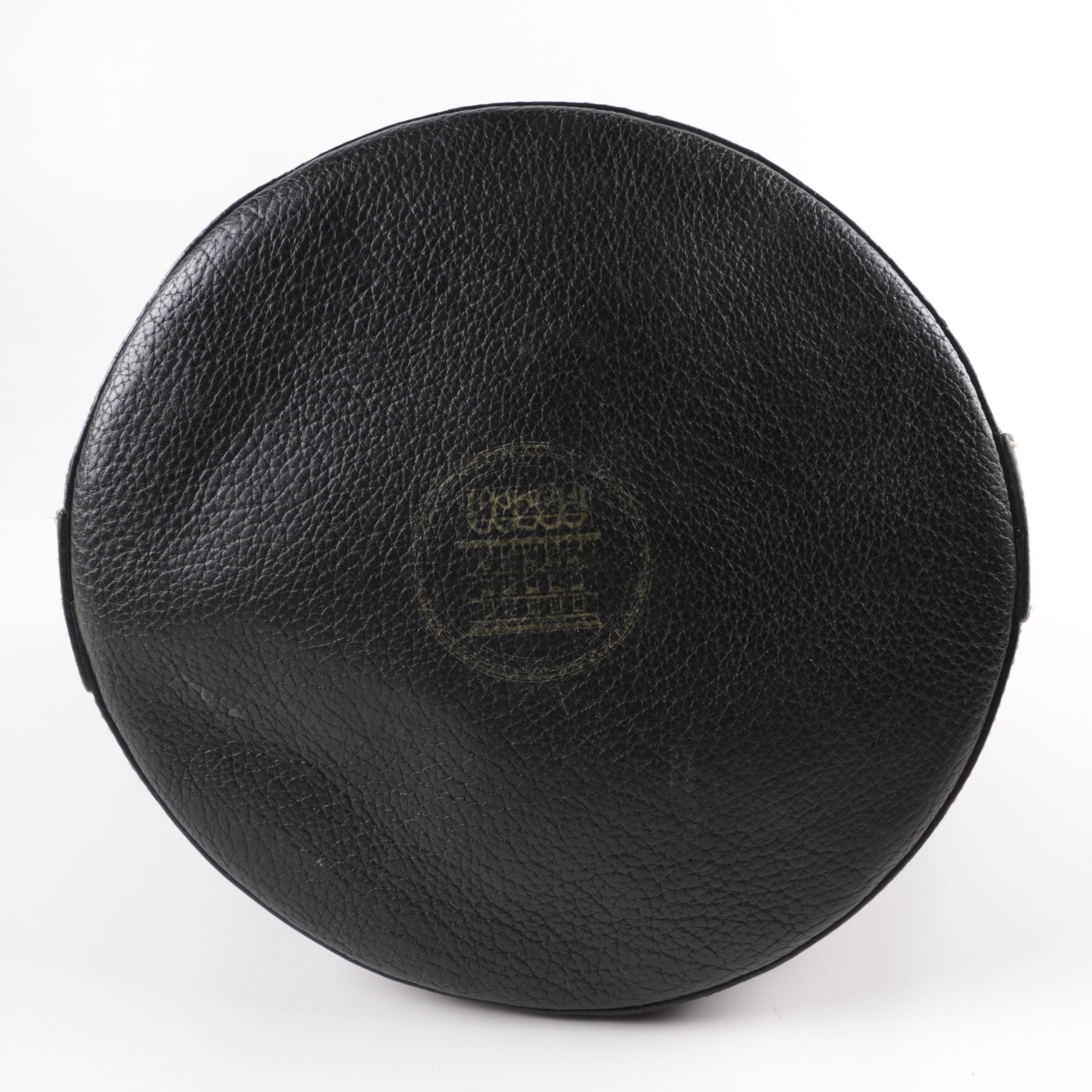 Fendi Black Leather Bucket Handbag