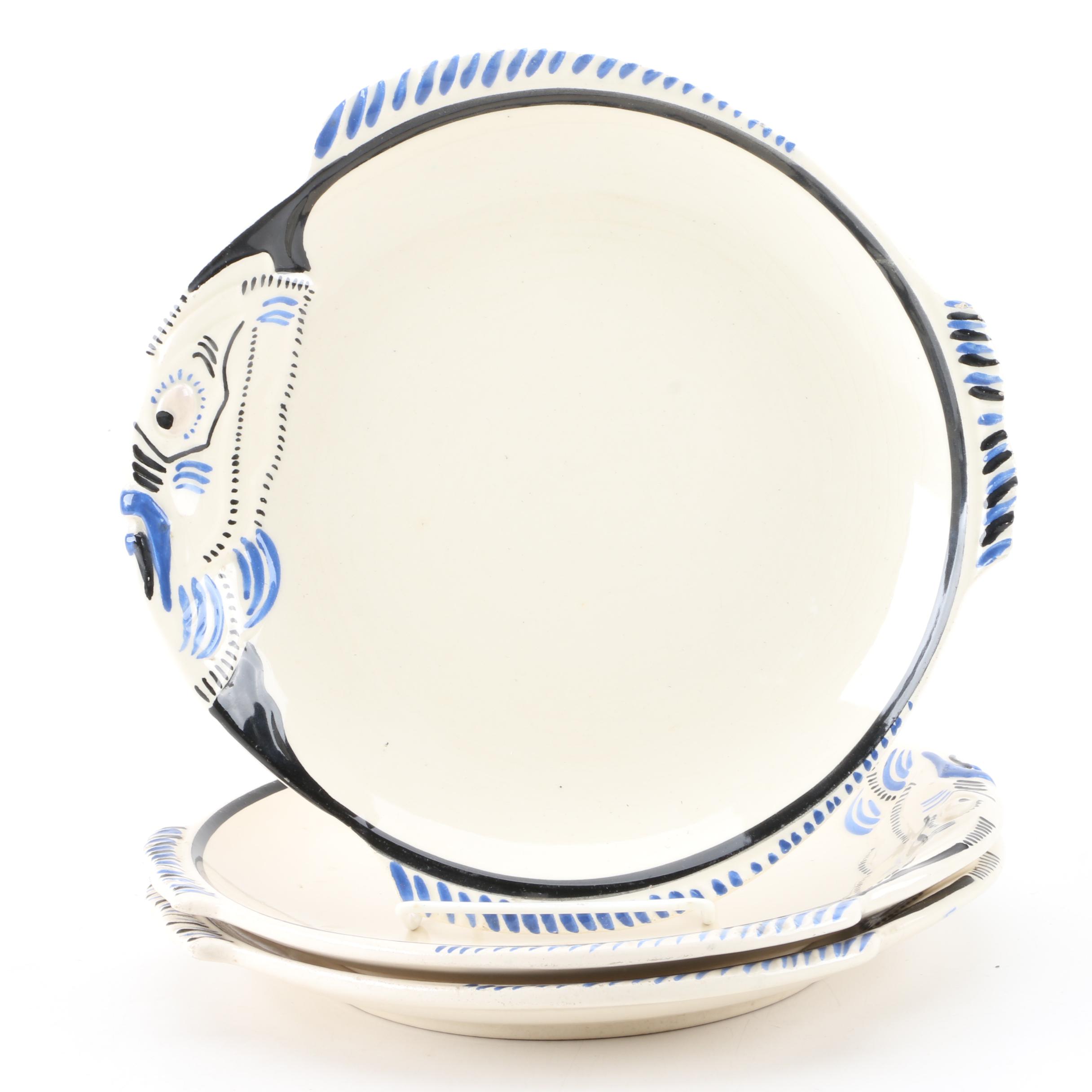 Quimper Pottery Fish Plates