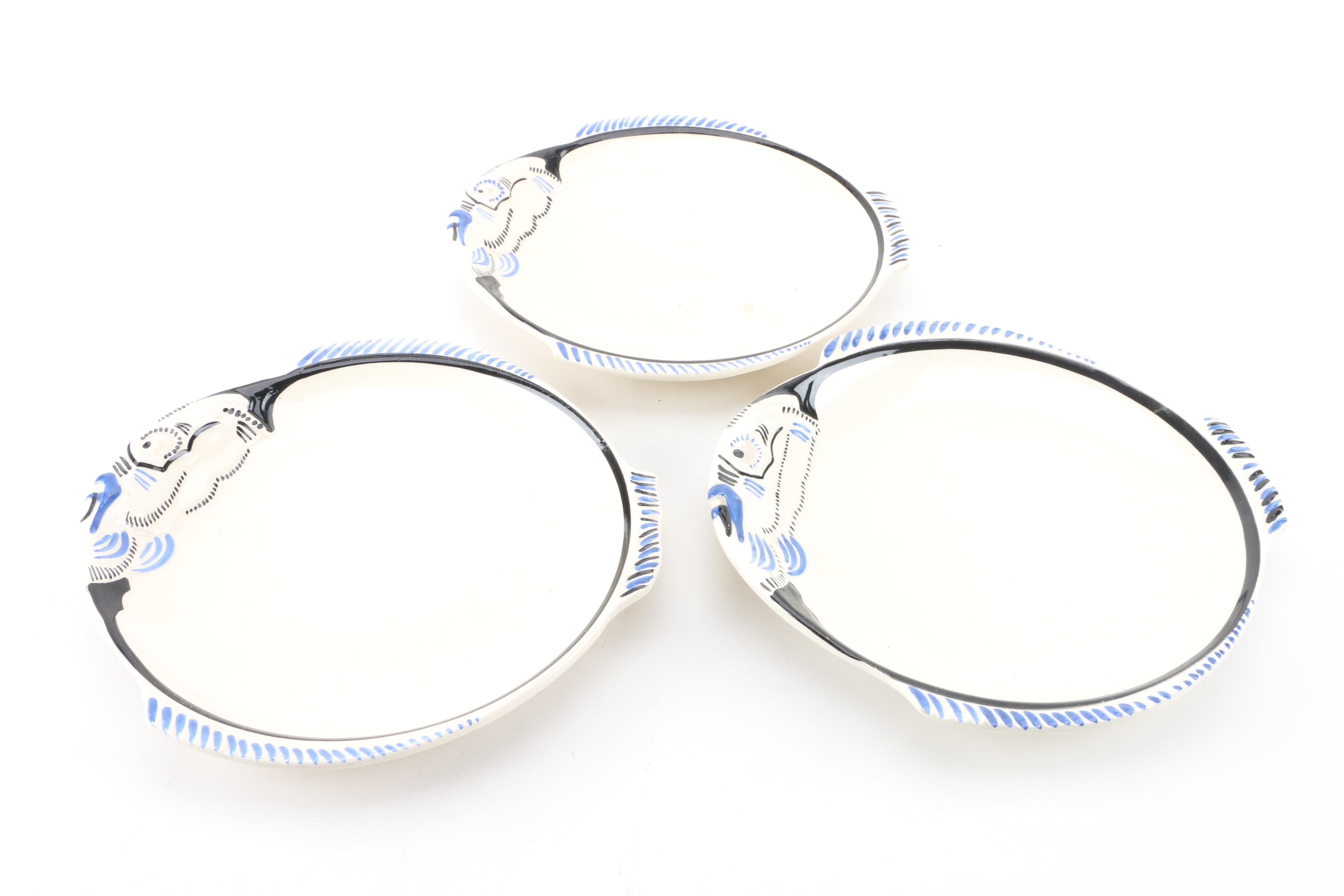 Quimper Pottery Fish Plates