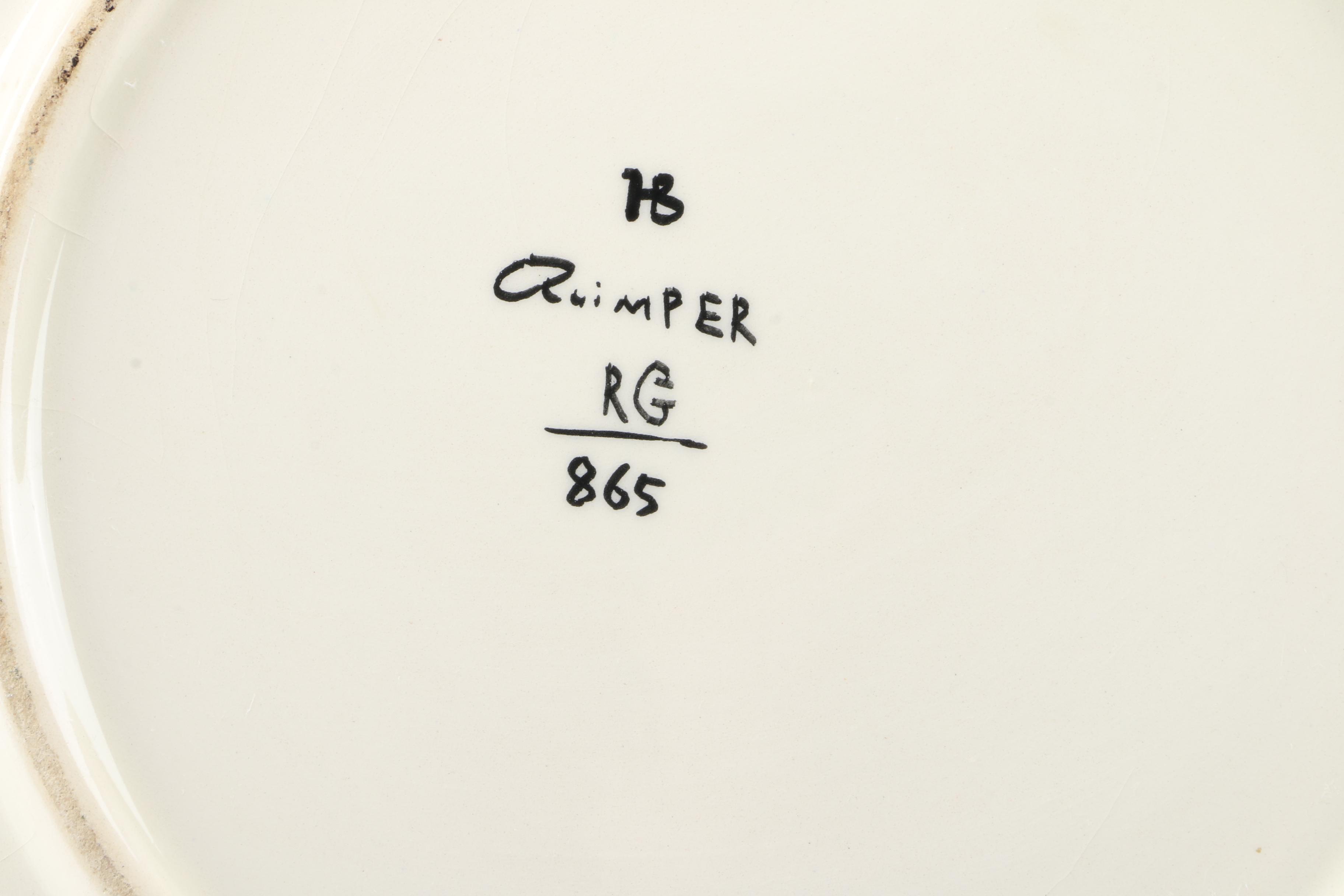 Quimper Pottery Fish Plates