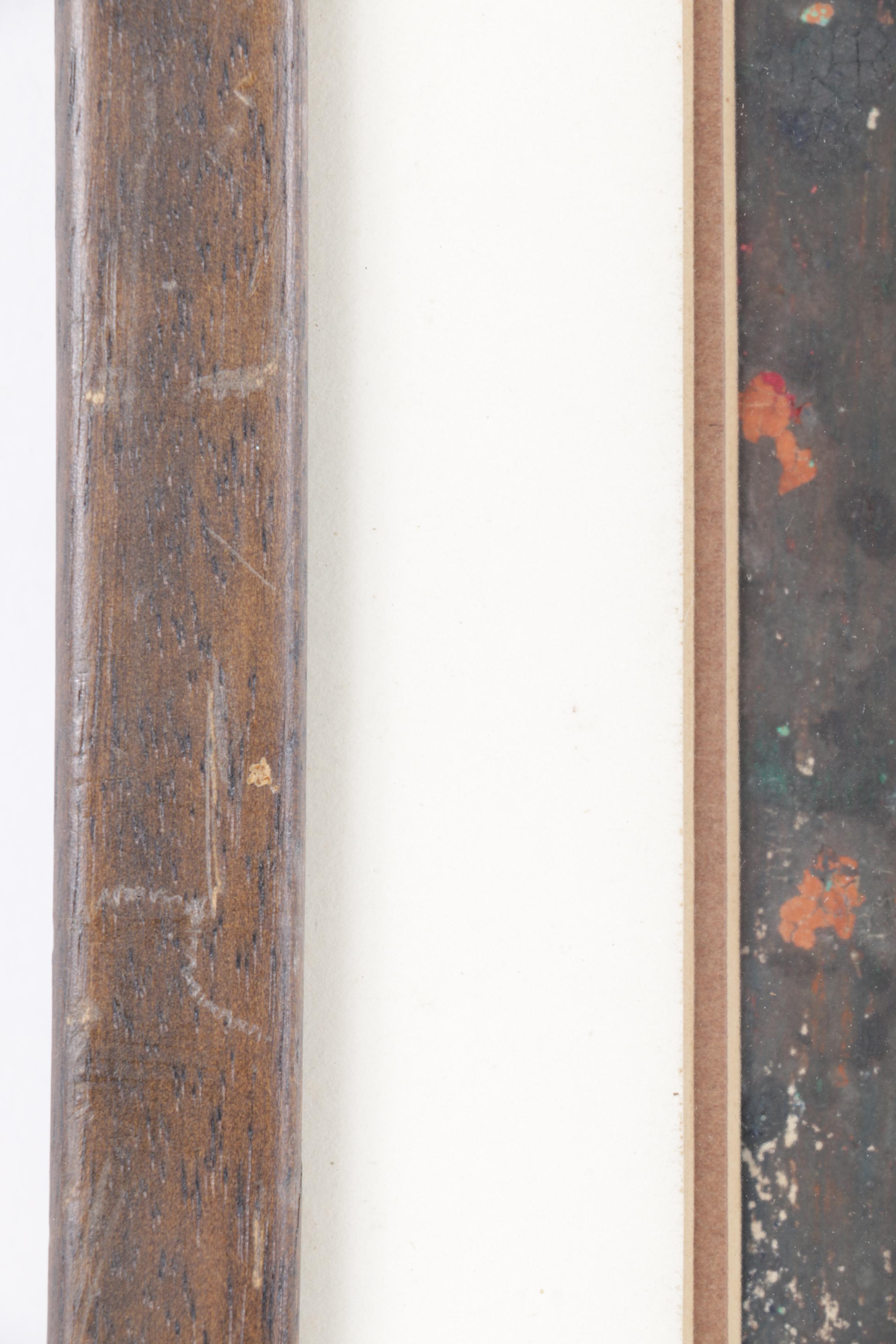 Gouache Painting of a Face Attributed to Herbert Spangenberg