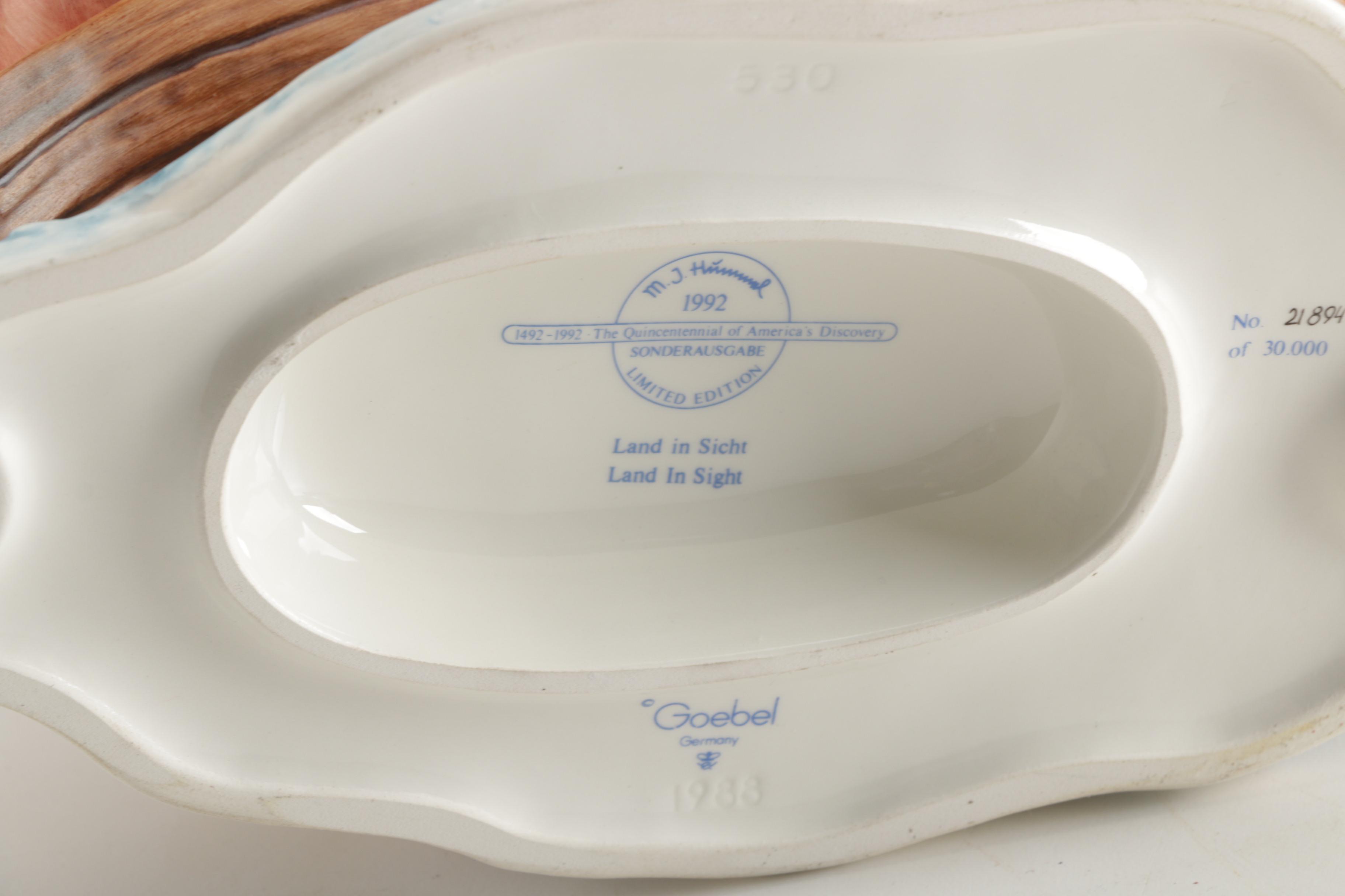 Limited Edition M.J.Hummel Figurine "Land in Sight"