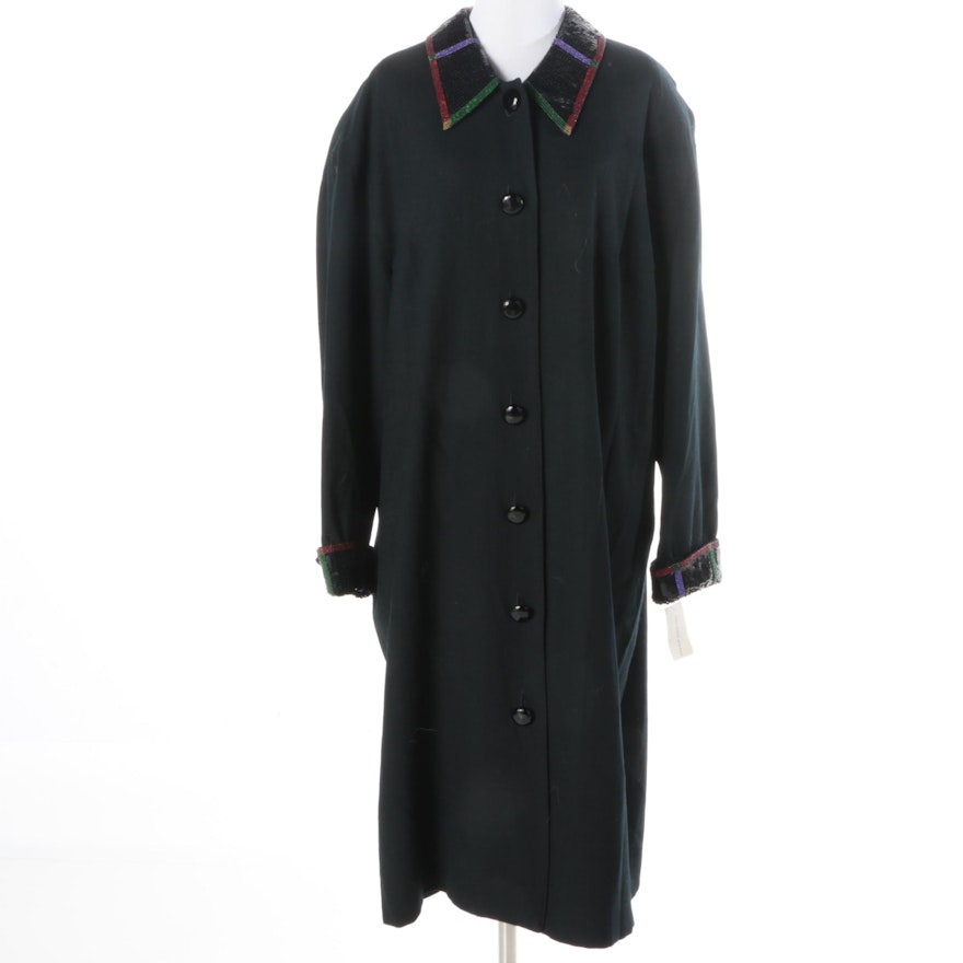 Chetta B Sequined Black Coat