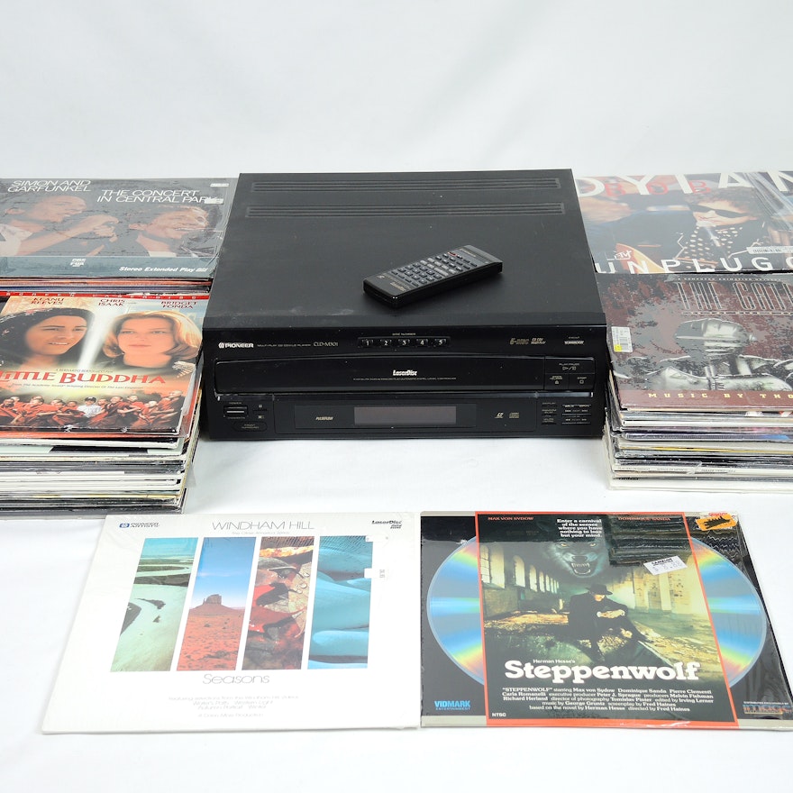 Pioneer CLD-M301 Multi-Play LaserDisc Player With Assorted LaserDiscs