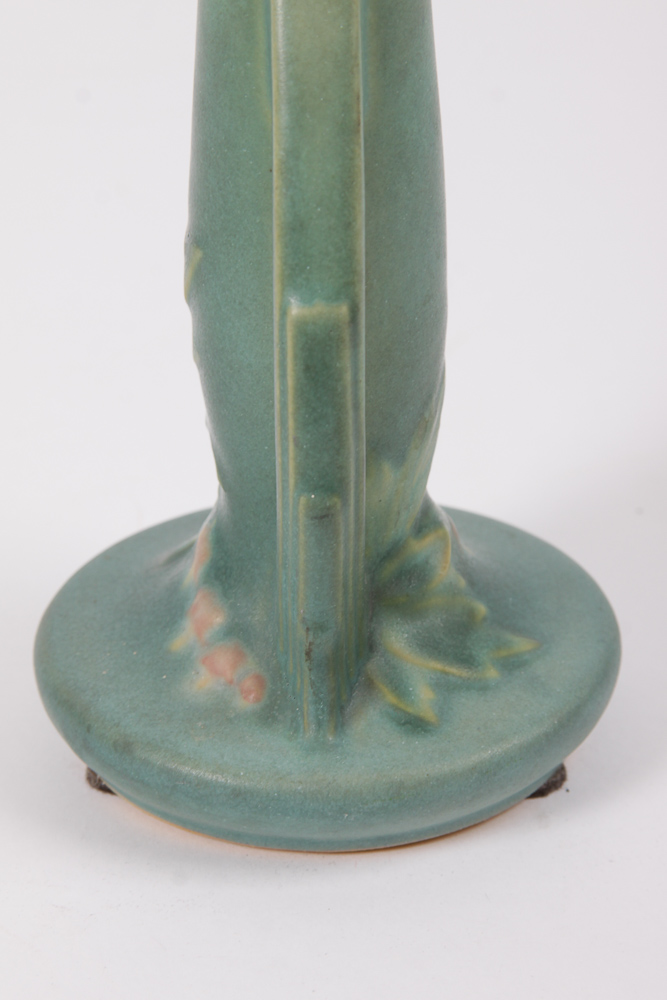 Vintage Roseville Pottery "Bleeding Heart" Green Vase