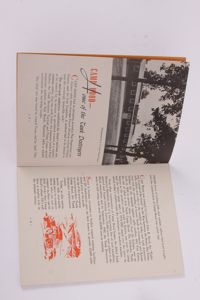 Vintage Fort Hood US Army Patch with Booklet