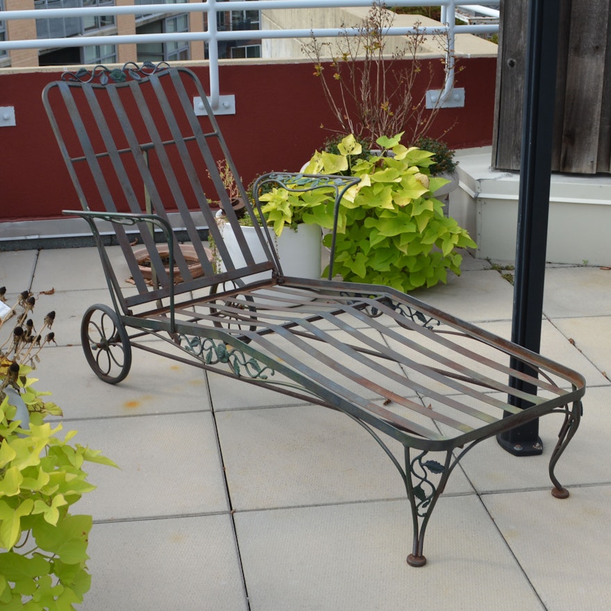 Wrought Iron Patio Lounger