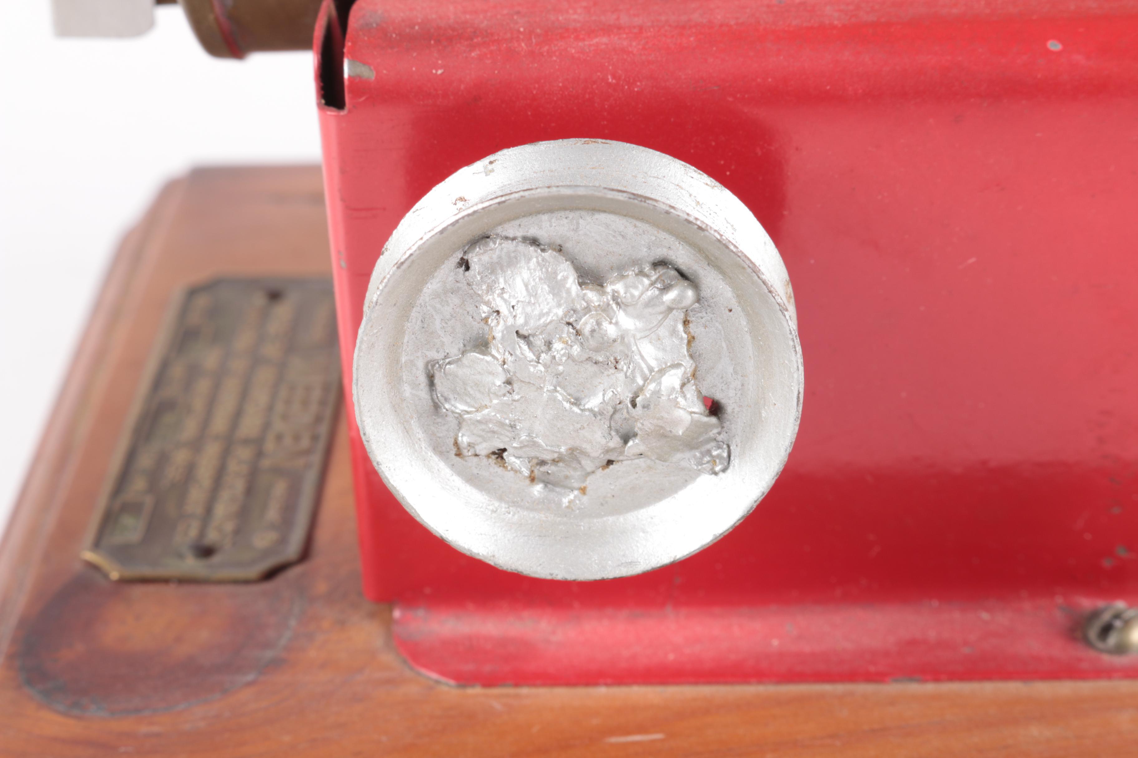 Metal and Wood Steam Engine Model