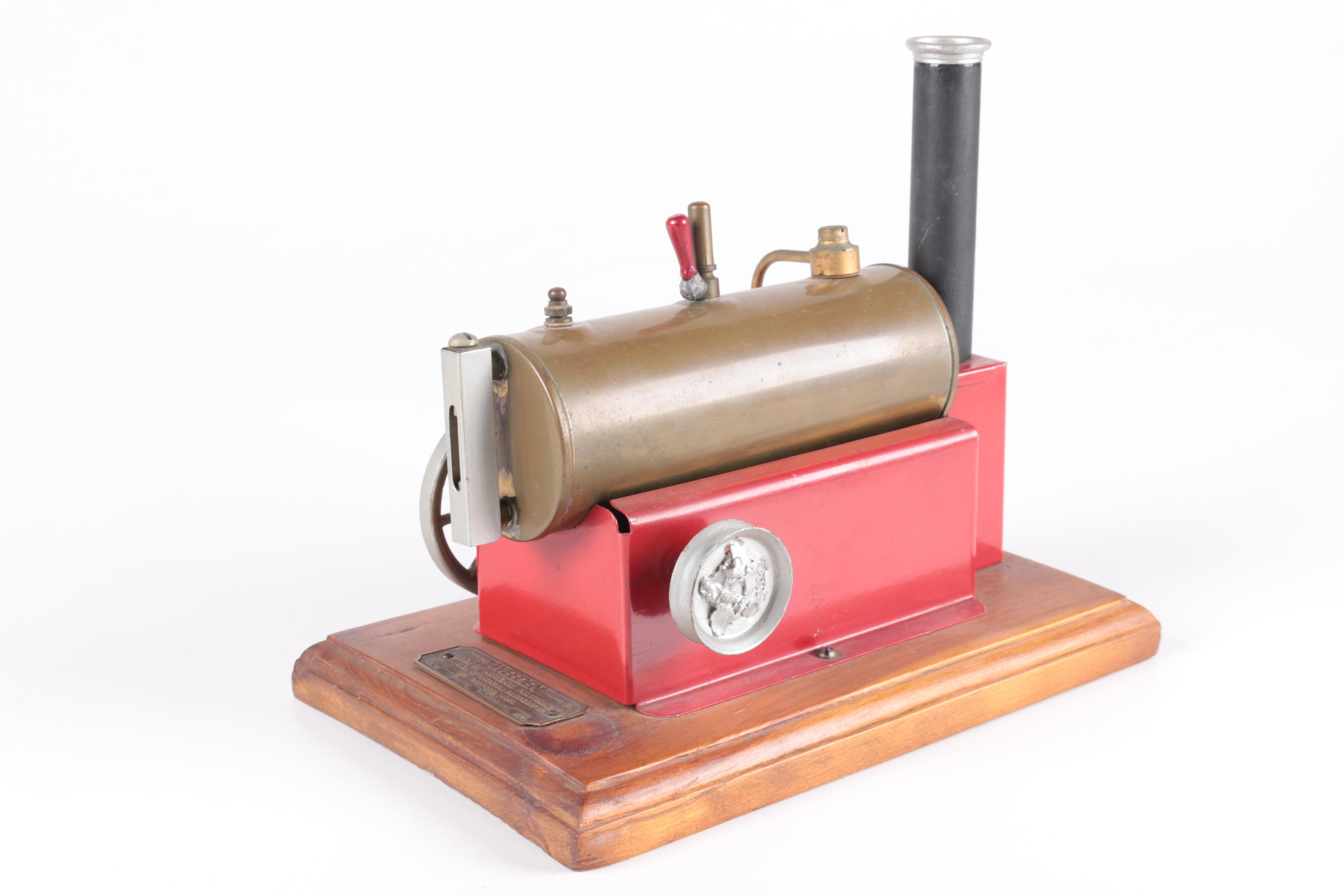 Metal and Wood Steam Engine Model