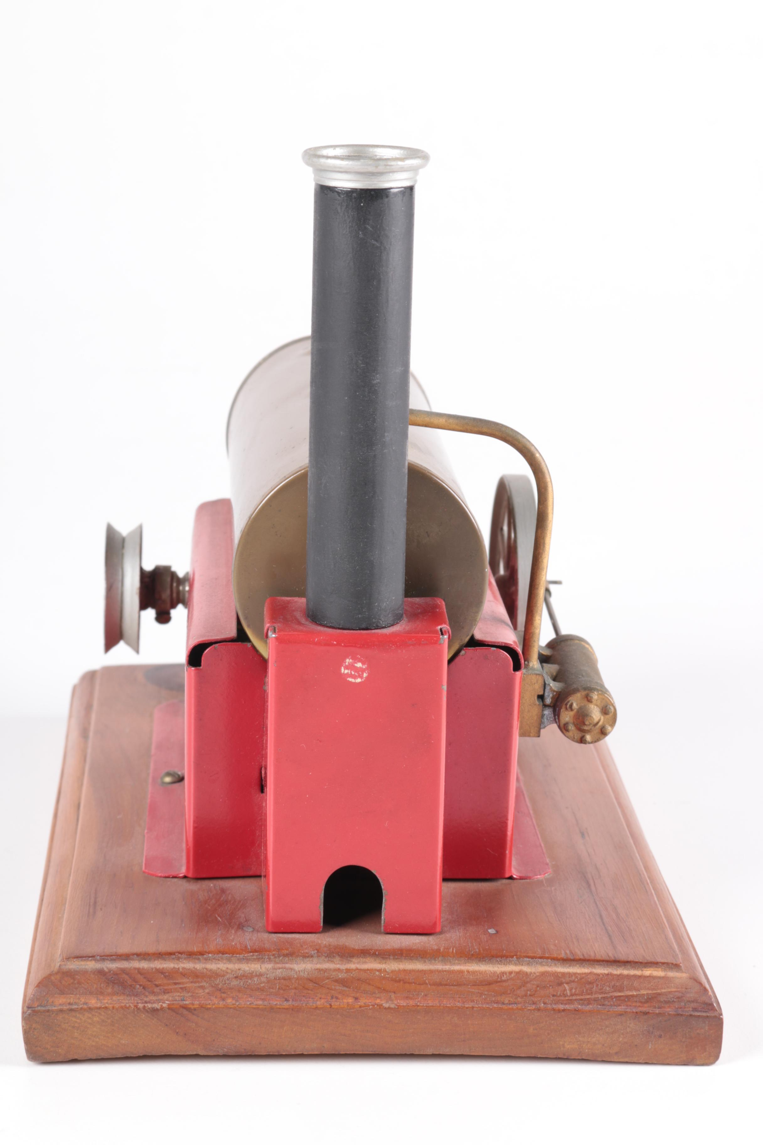 Metal and Wood Steam Engine Model