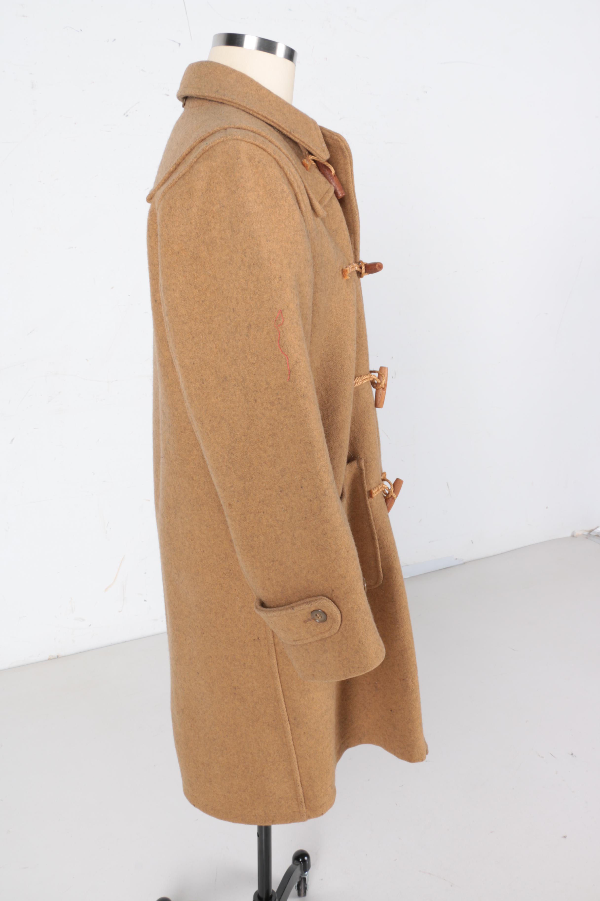 Men's Duffer Tan Wool Duffle Coat