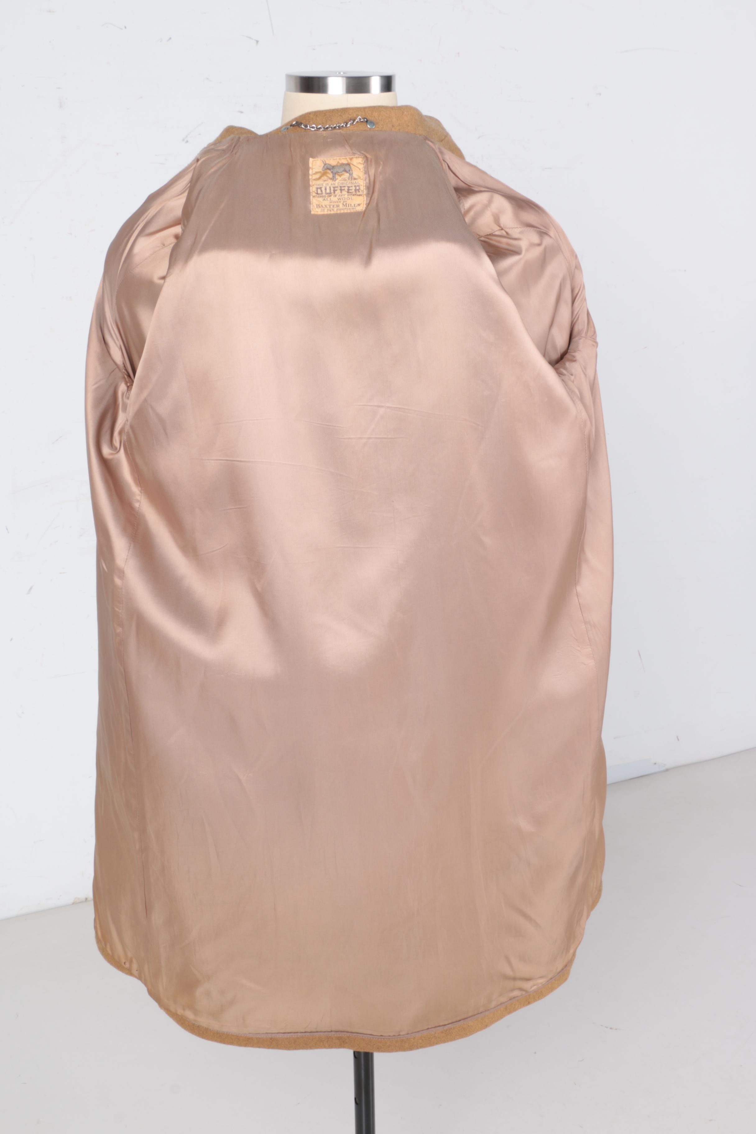 Men's Duffer Tan Wool Duffle Coat