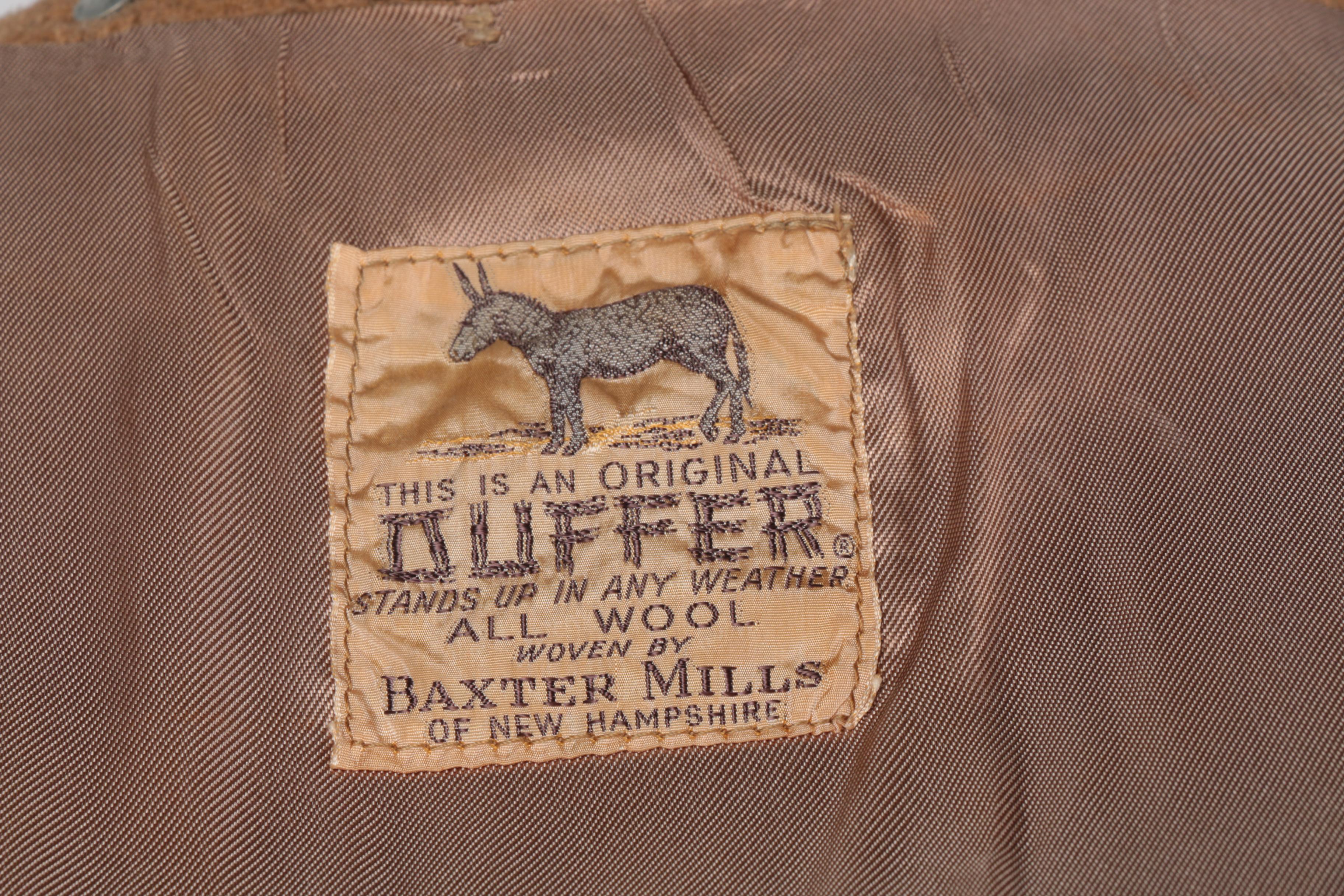 Men's Duffer Tan Wool Duffle Coat