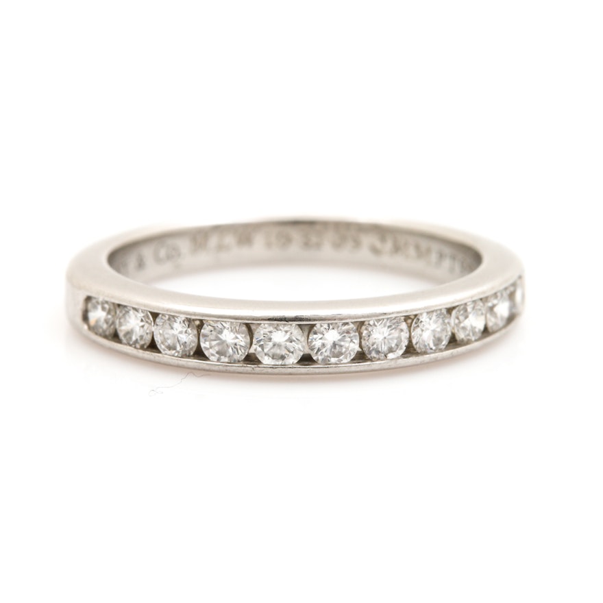 Tiffany & Co. Platinum 0.44 CTW Diamond Ring Band