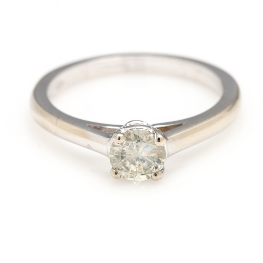 14K White Gold Diamond Ring