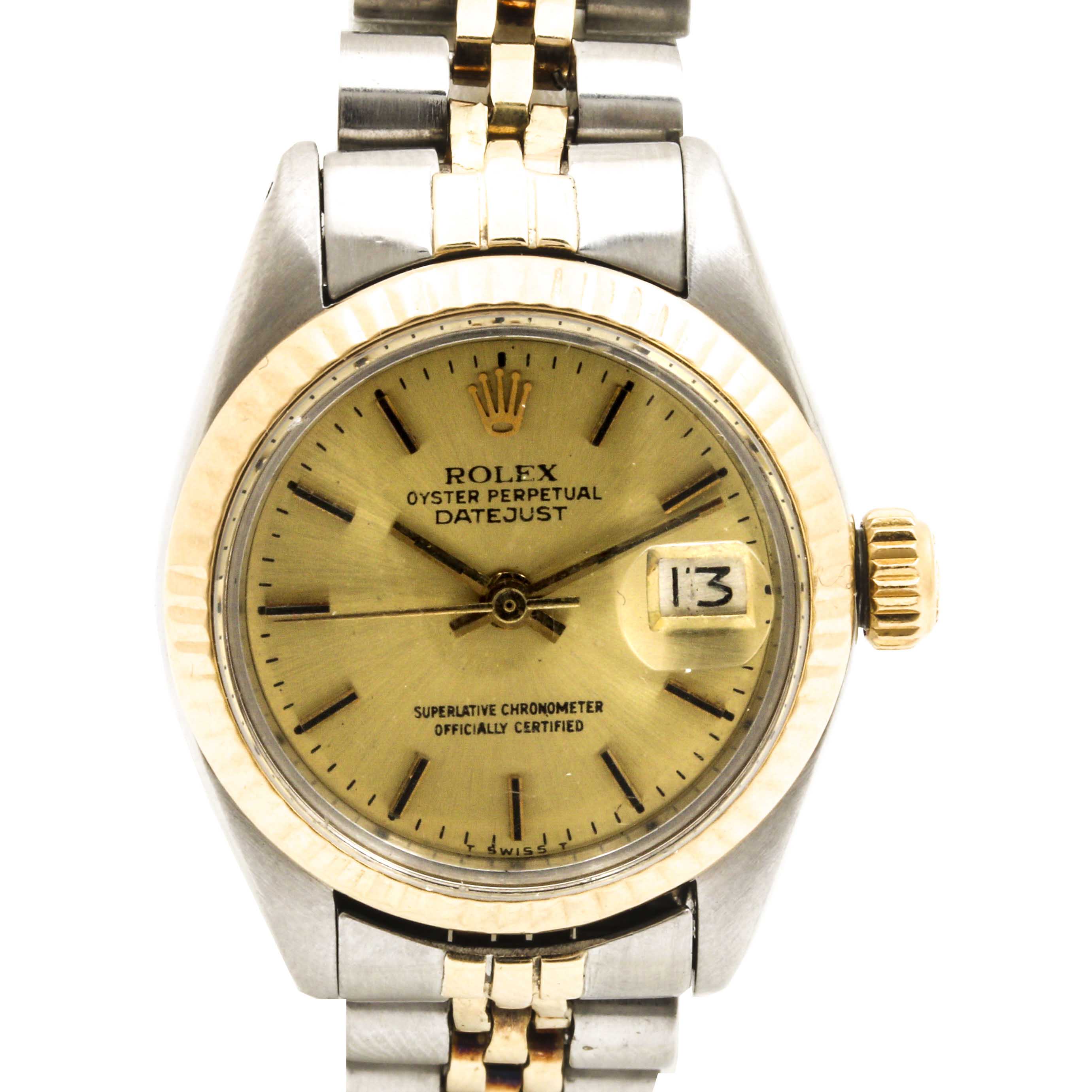 Rolex Stainless Steel and 14K Yellow Gold Accented Watch