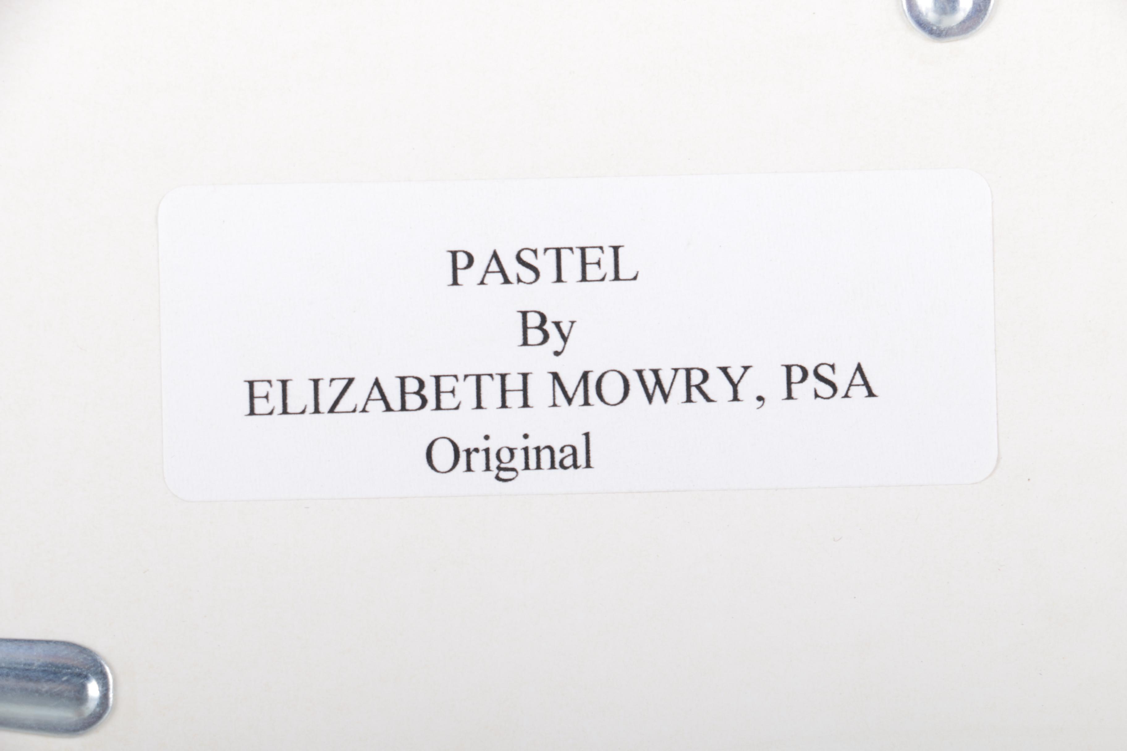 Elizabeth Mowry Pastel Drawing on Paper of a Lake