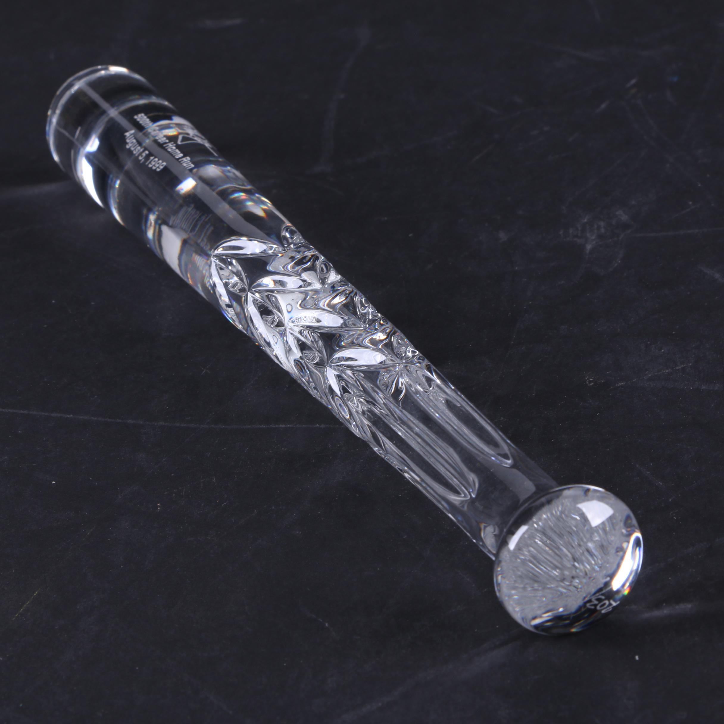 Waterford Crystal Mark McGwire Baseball, Bat, and St. Louis Home Plate