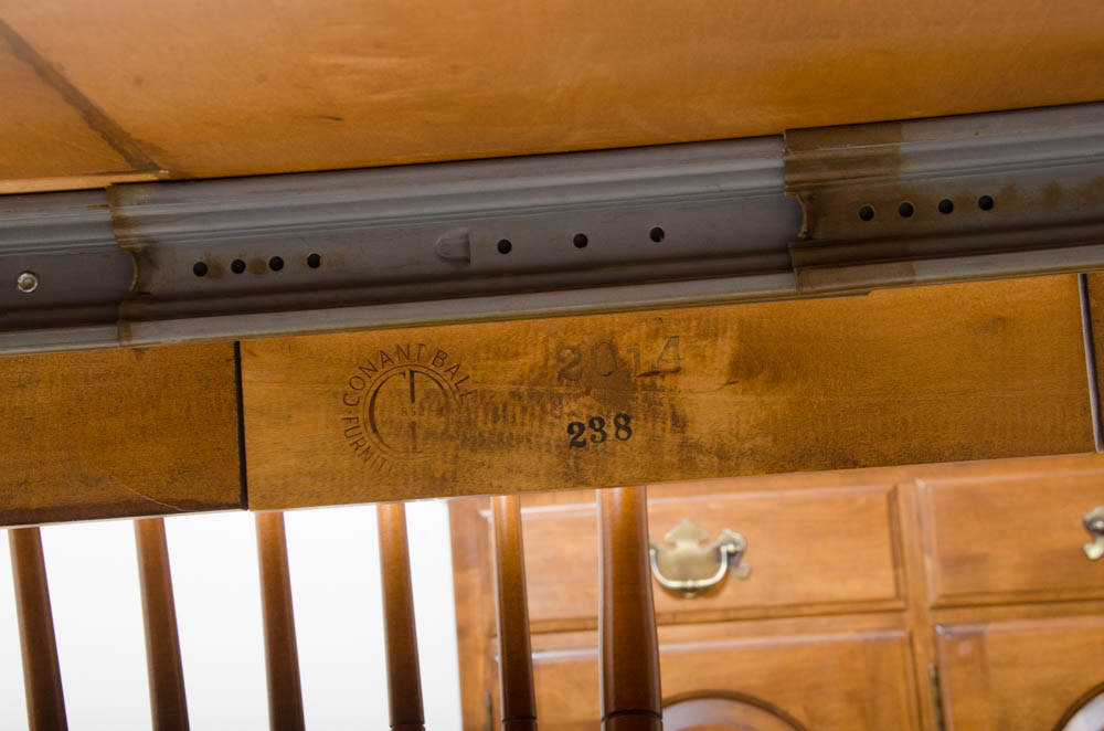 Mid Century Maple Table with Windsor Style Chairs by Conant Ball Furniture