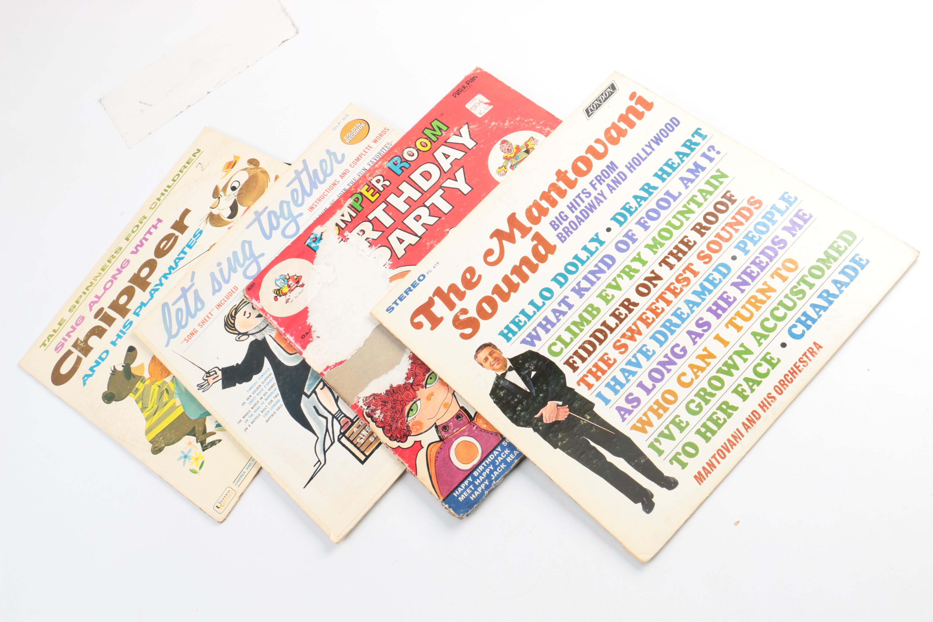 Collection of Children's and Soundtrack LP Records