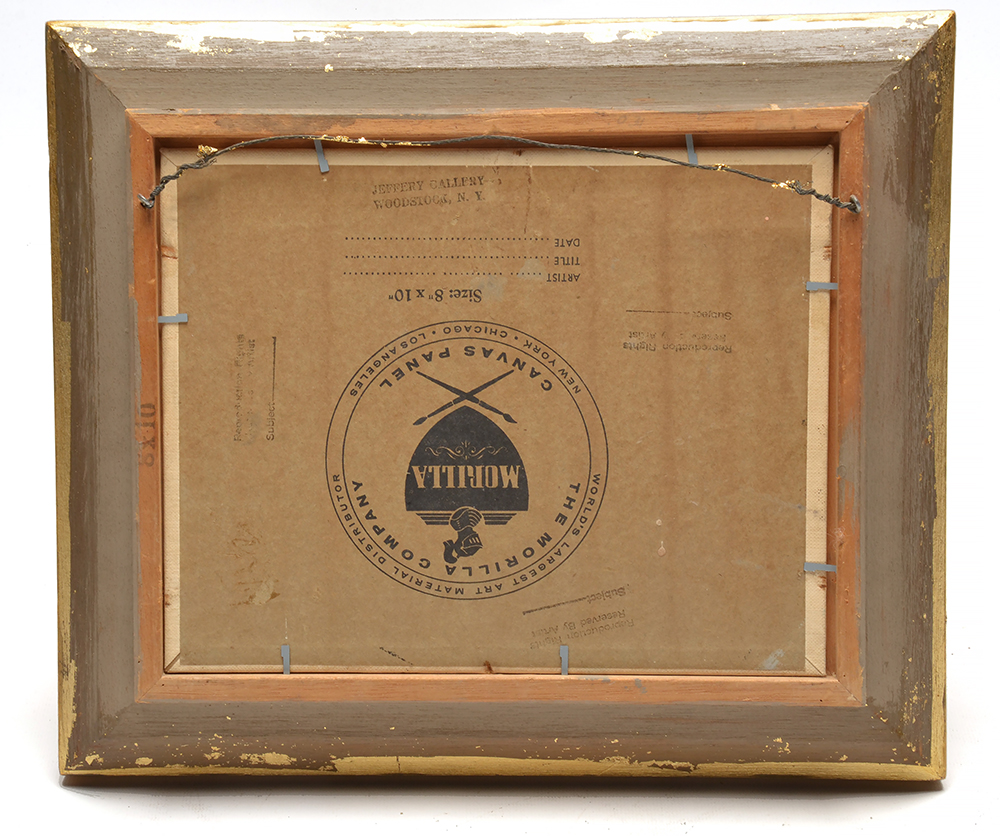 Jeffery Signed Oil Painting of Harbor at Sunset