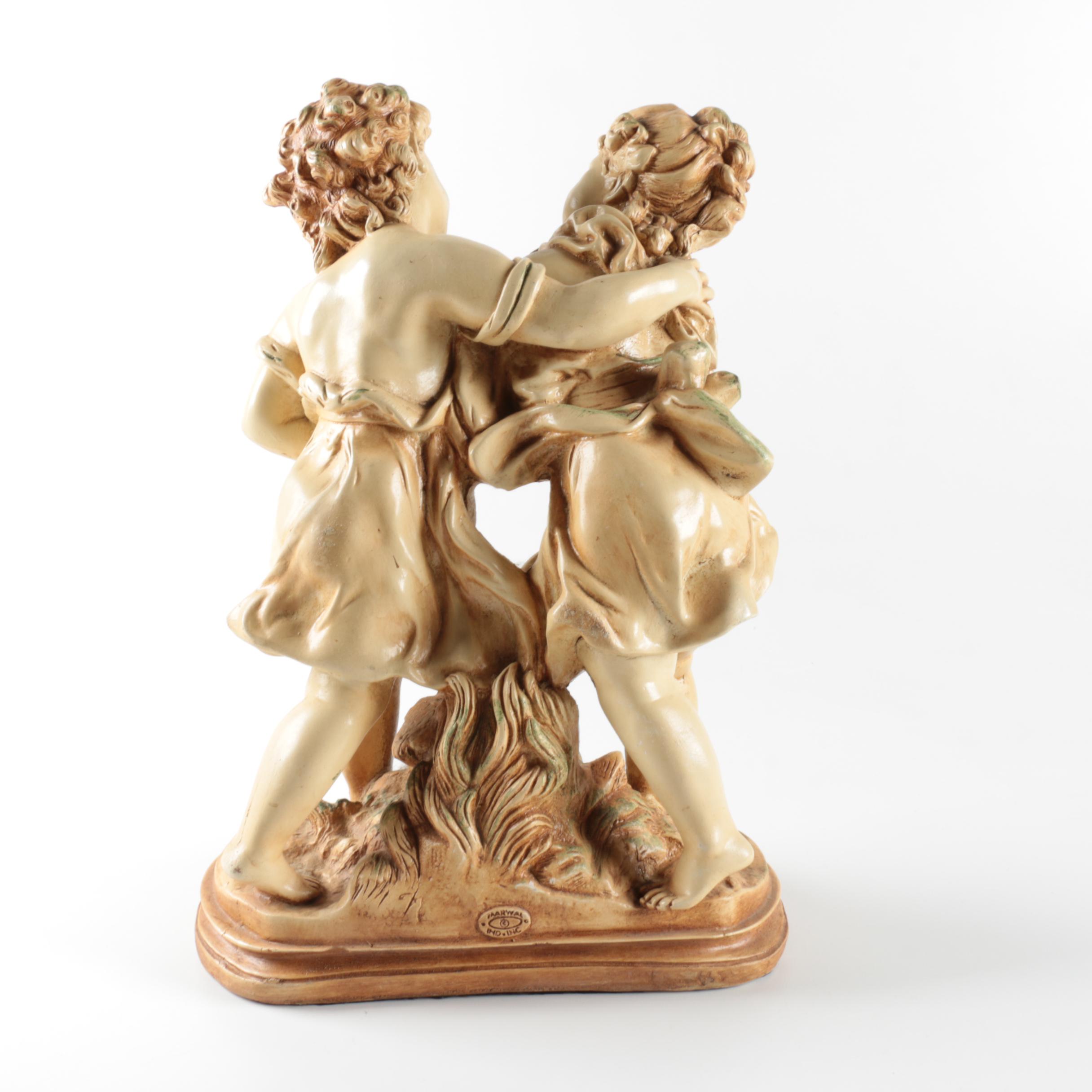 Vintage Chalkware Marwal Figurines