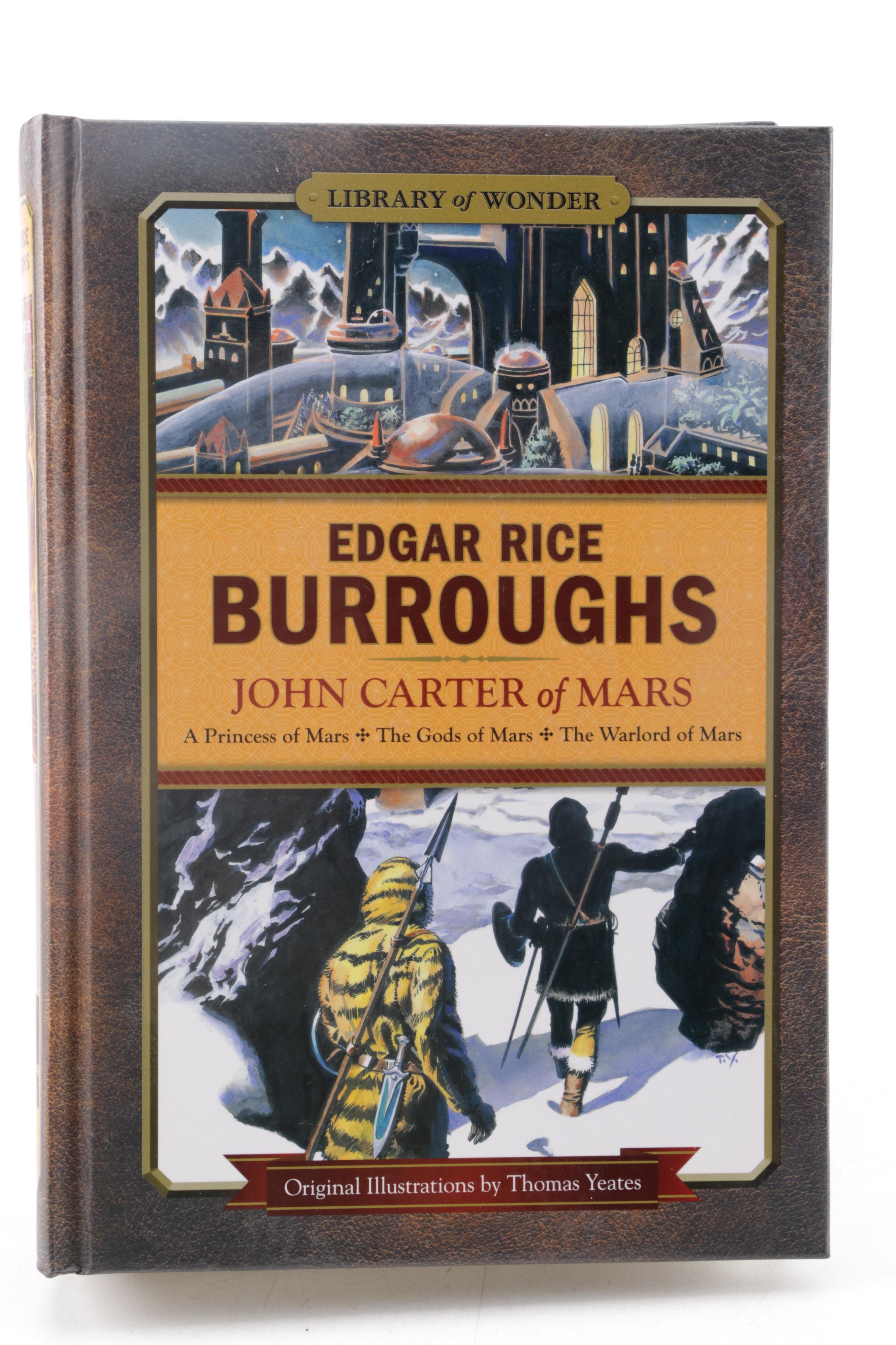 Edgar Rice Burroughs Books Including 2009 Illustrated "John Carter of Mars"