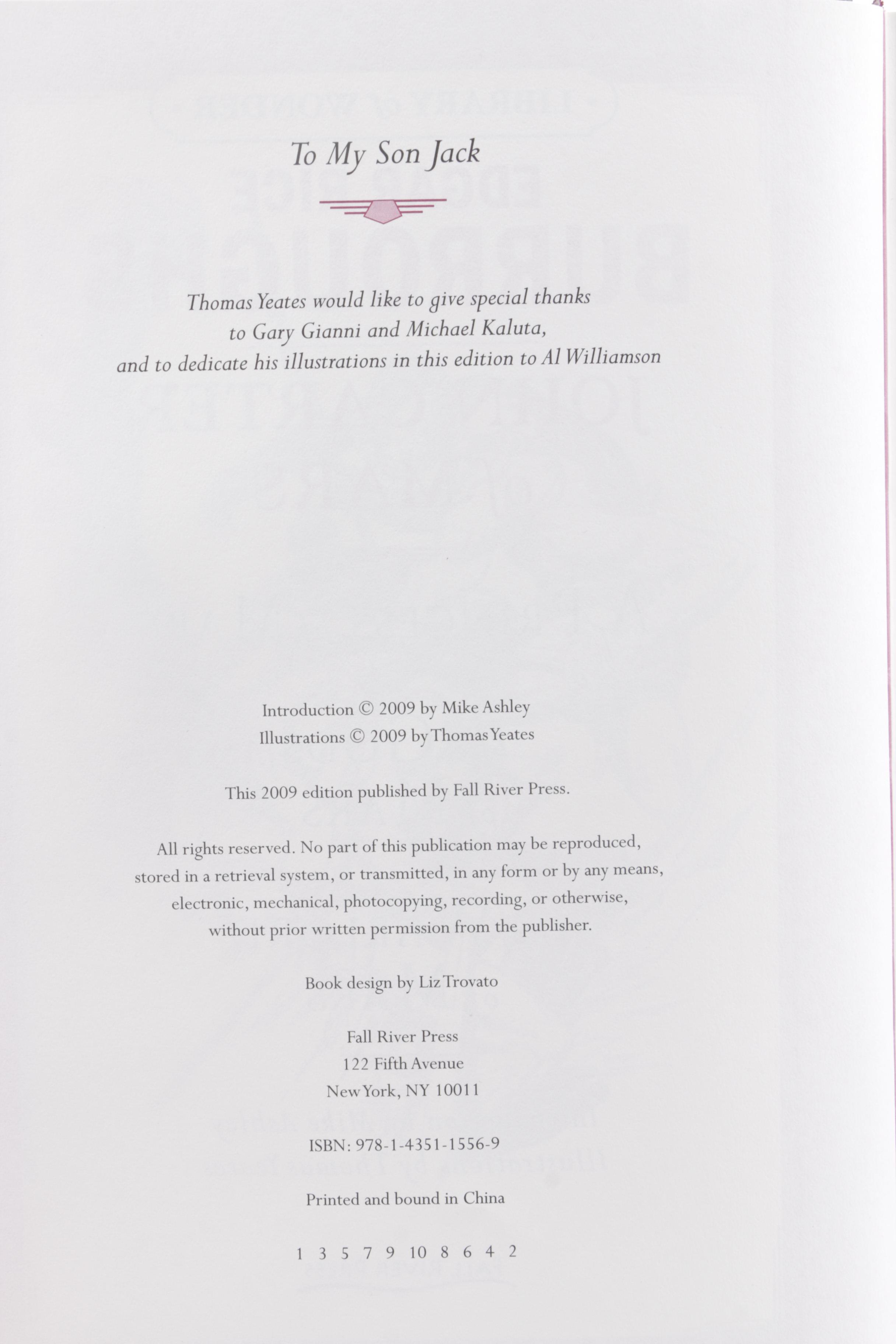 Edgar Rice Burroughs Books Including 2009 Illustrated "John Carter of Mars"