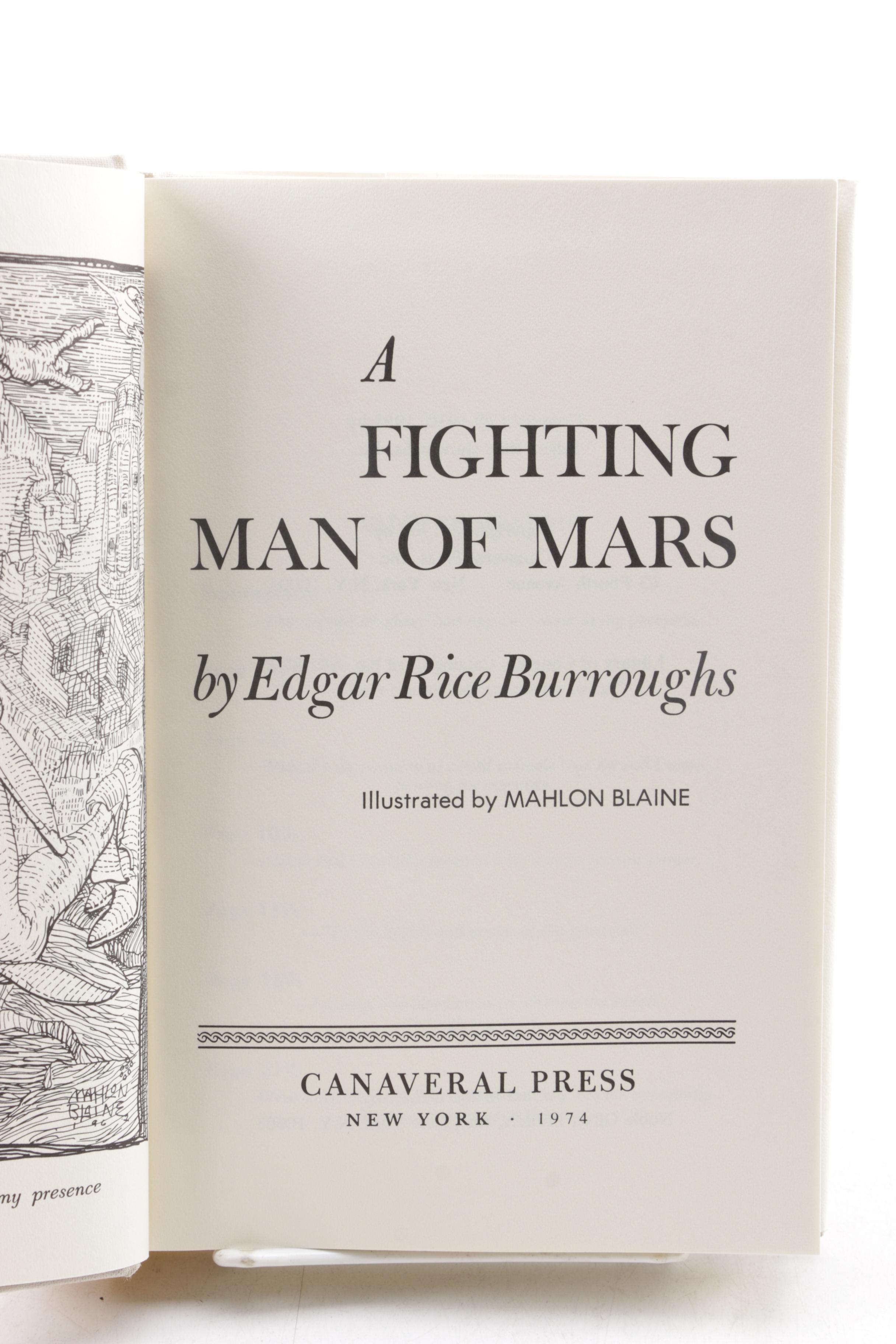 Edgar Rice Burroughs Books Including 2009 Illustrated "John Carter of Mars"