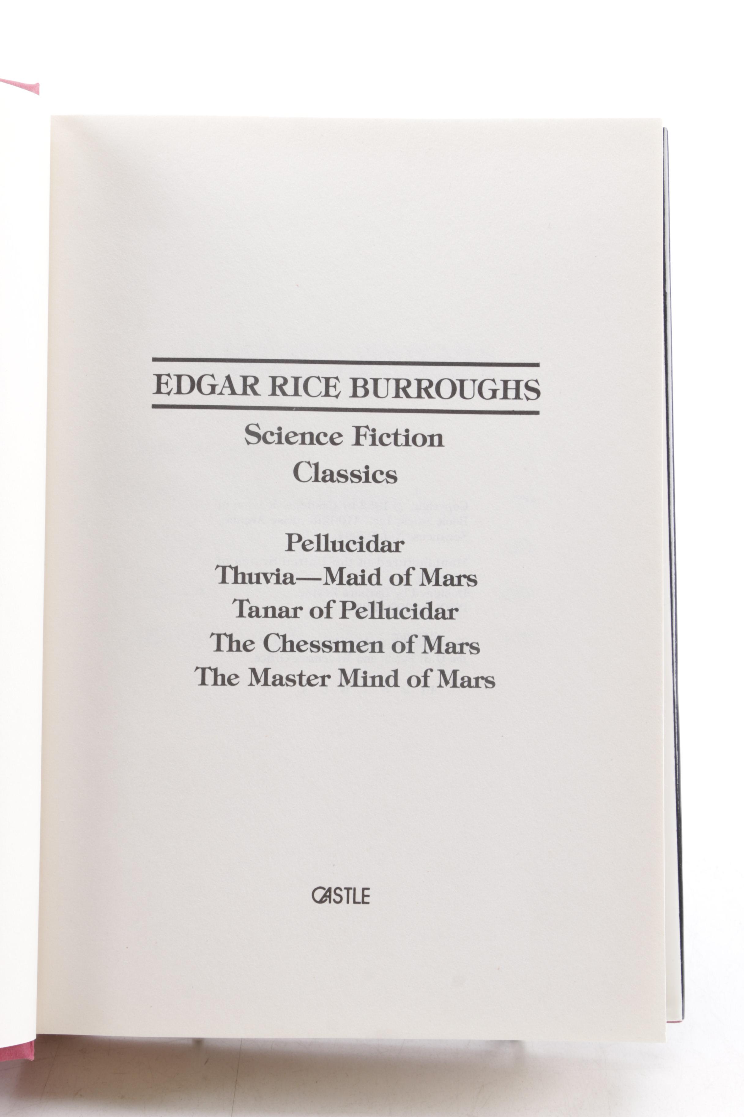 Edgar Rice Burroughs Books Including 2009 Illustrated "John Carter of Mars"