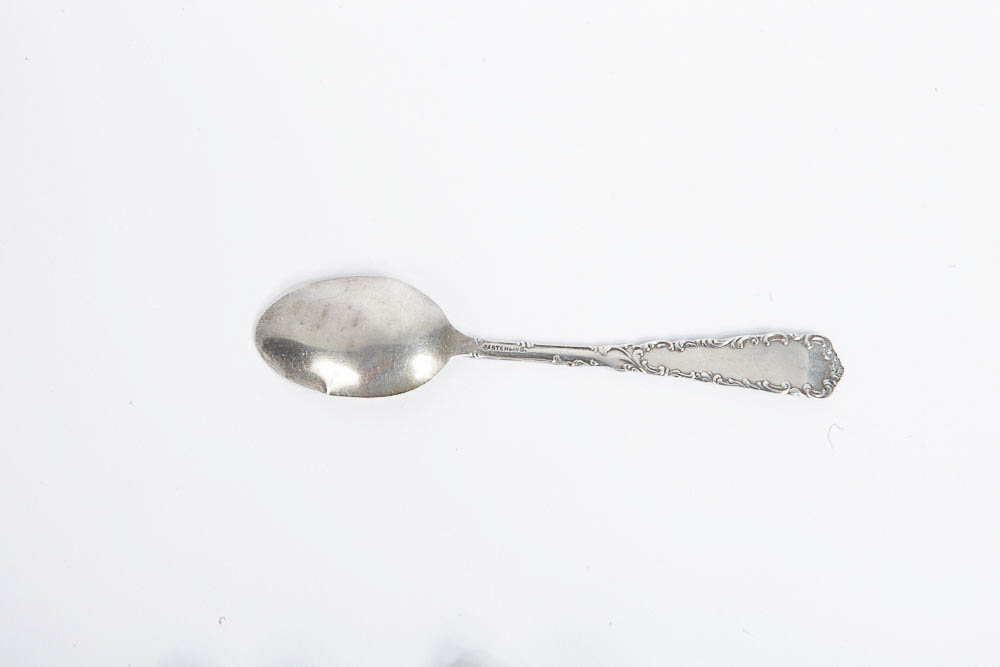 Vintage Sterling Silver Scroll Pattern Teaspoons